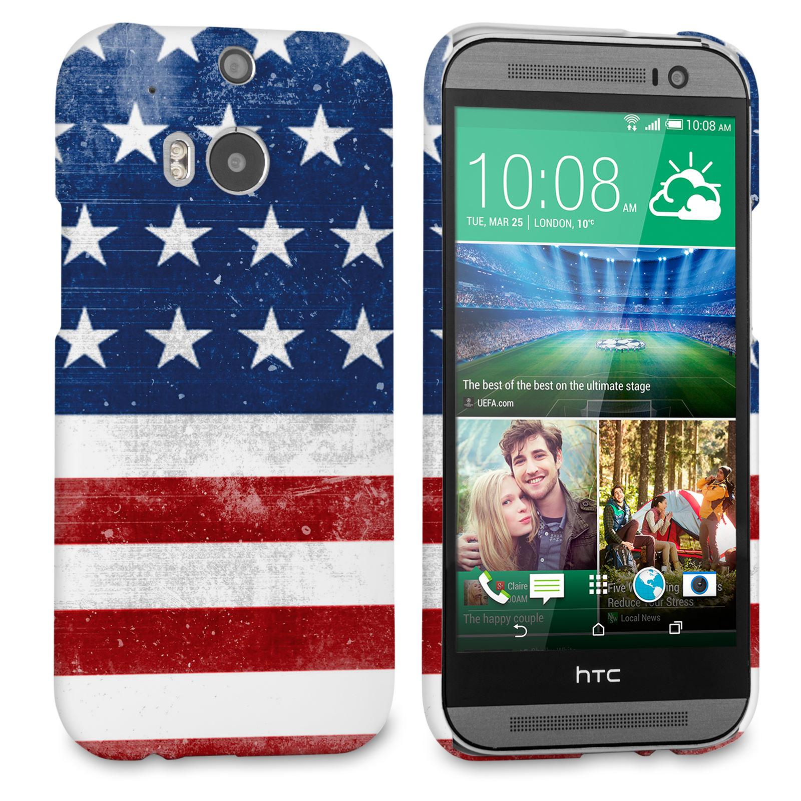 Caseflex HTC One M8 Retro USA Flag Case