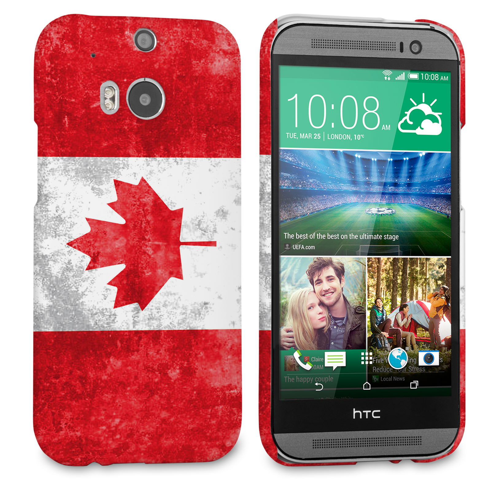 Caseflex HTC One M8 Retro Canada Flag Case
