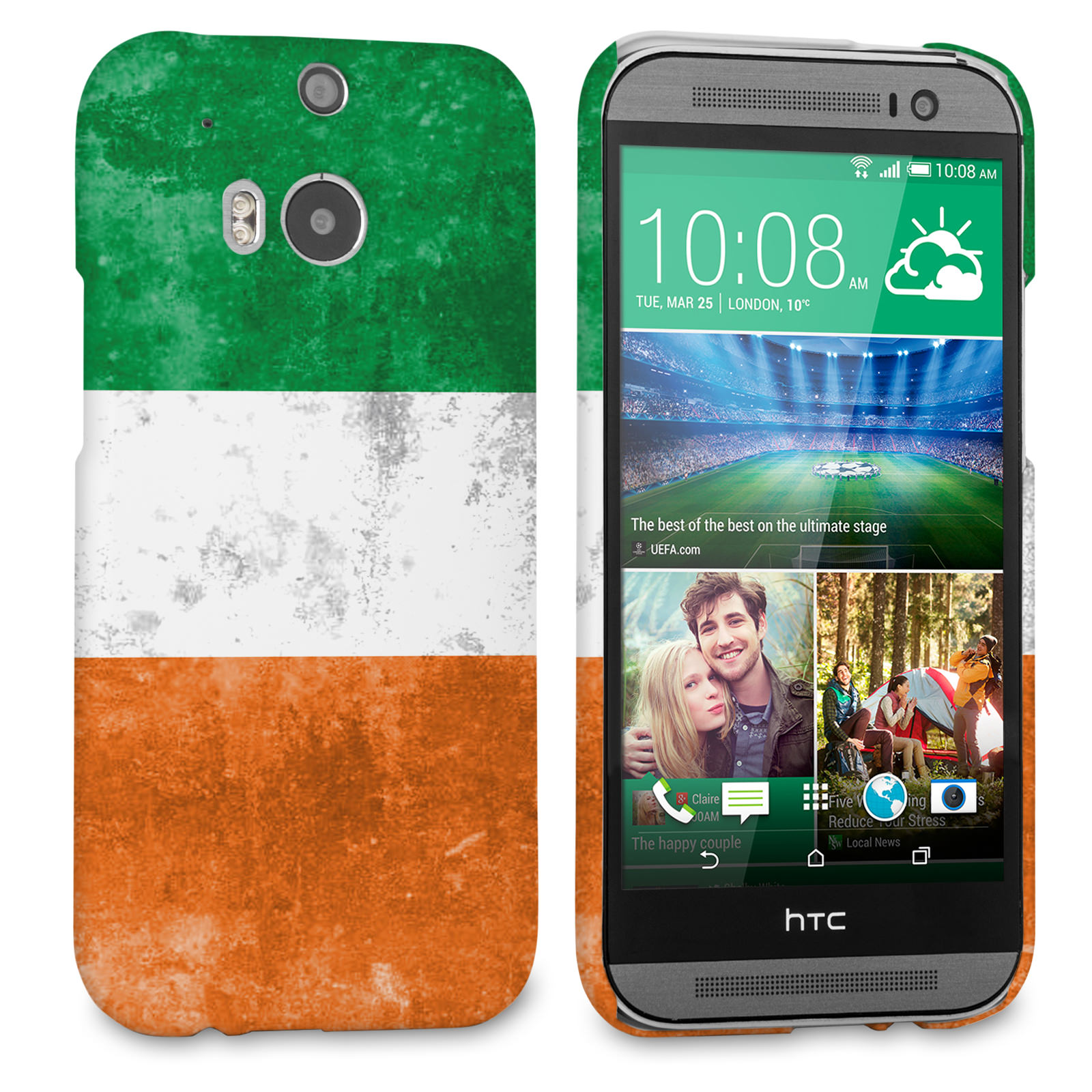 Caseflex HTC One M8 Retro Ireland Flag Case