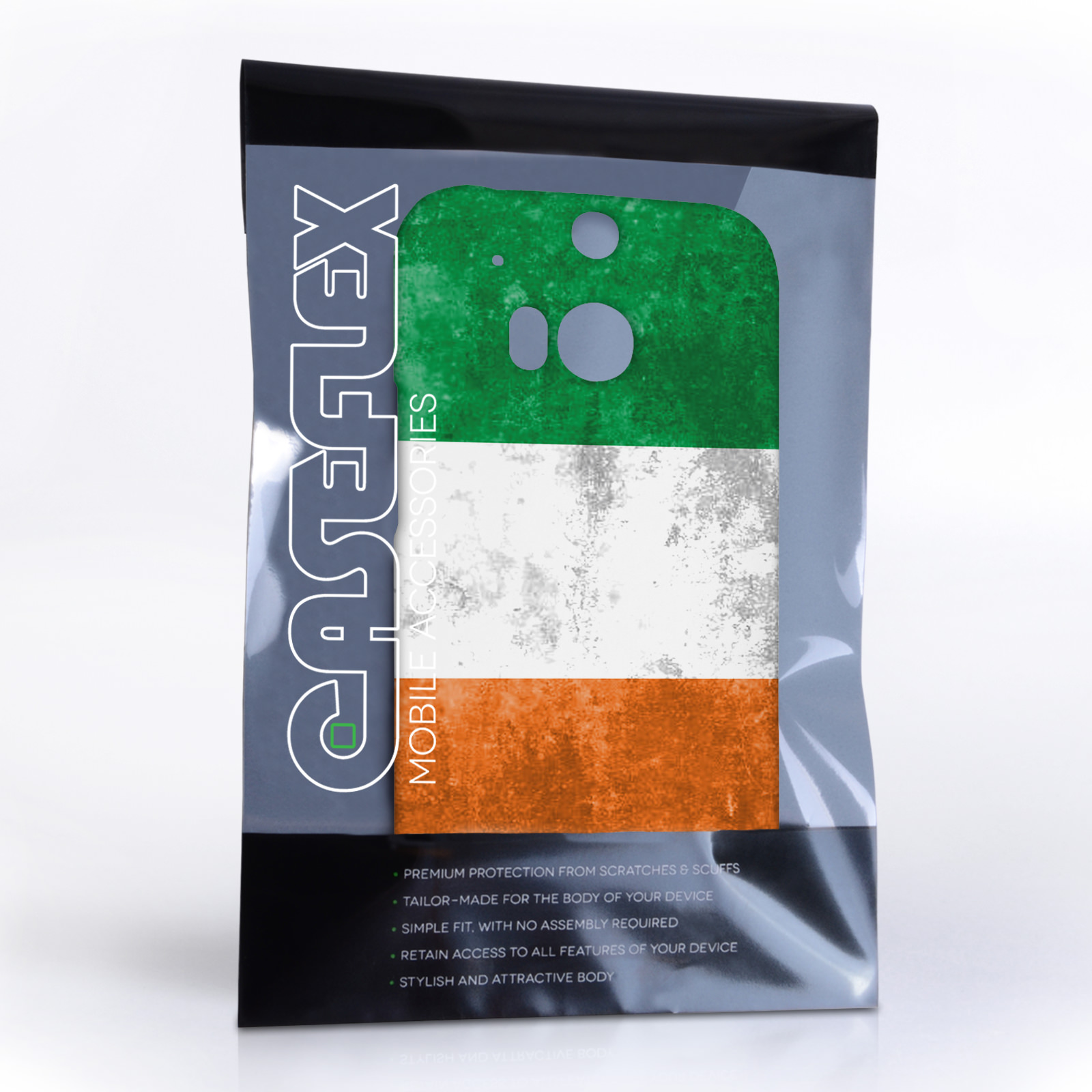 Caseflex HTC One M8 Retro Ireland Flag Case