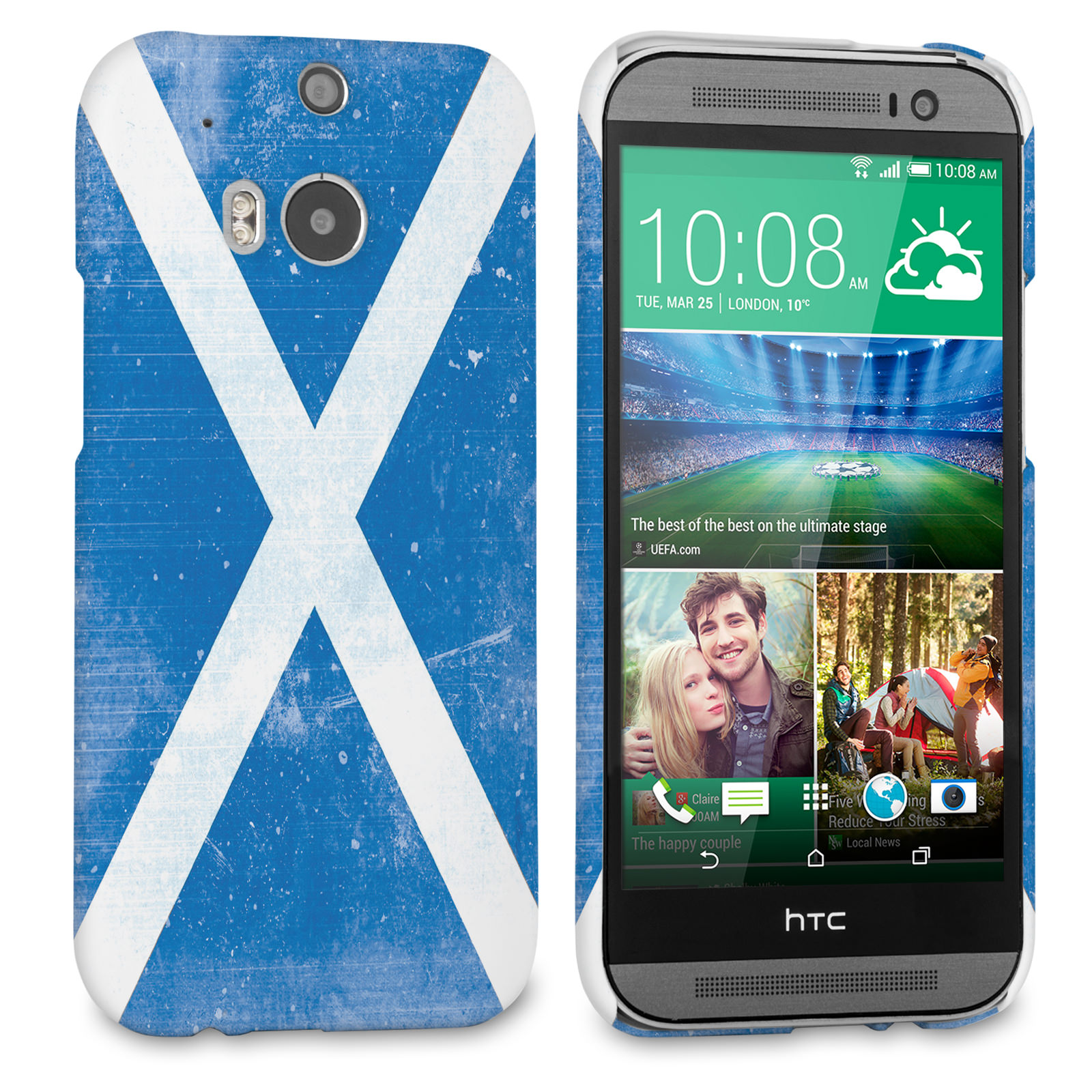 Caseflex HTC One M8 Retro Scotland Flag Case