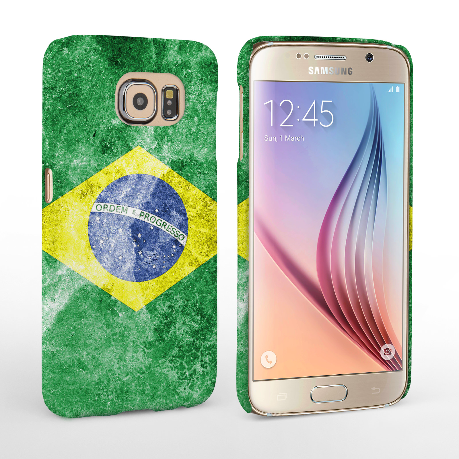 Caseflex Samsung Galaxy S6 Retro Brazil Flag Case