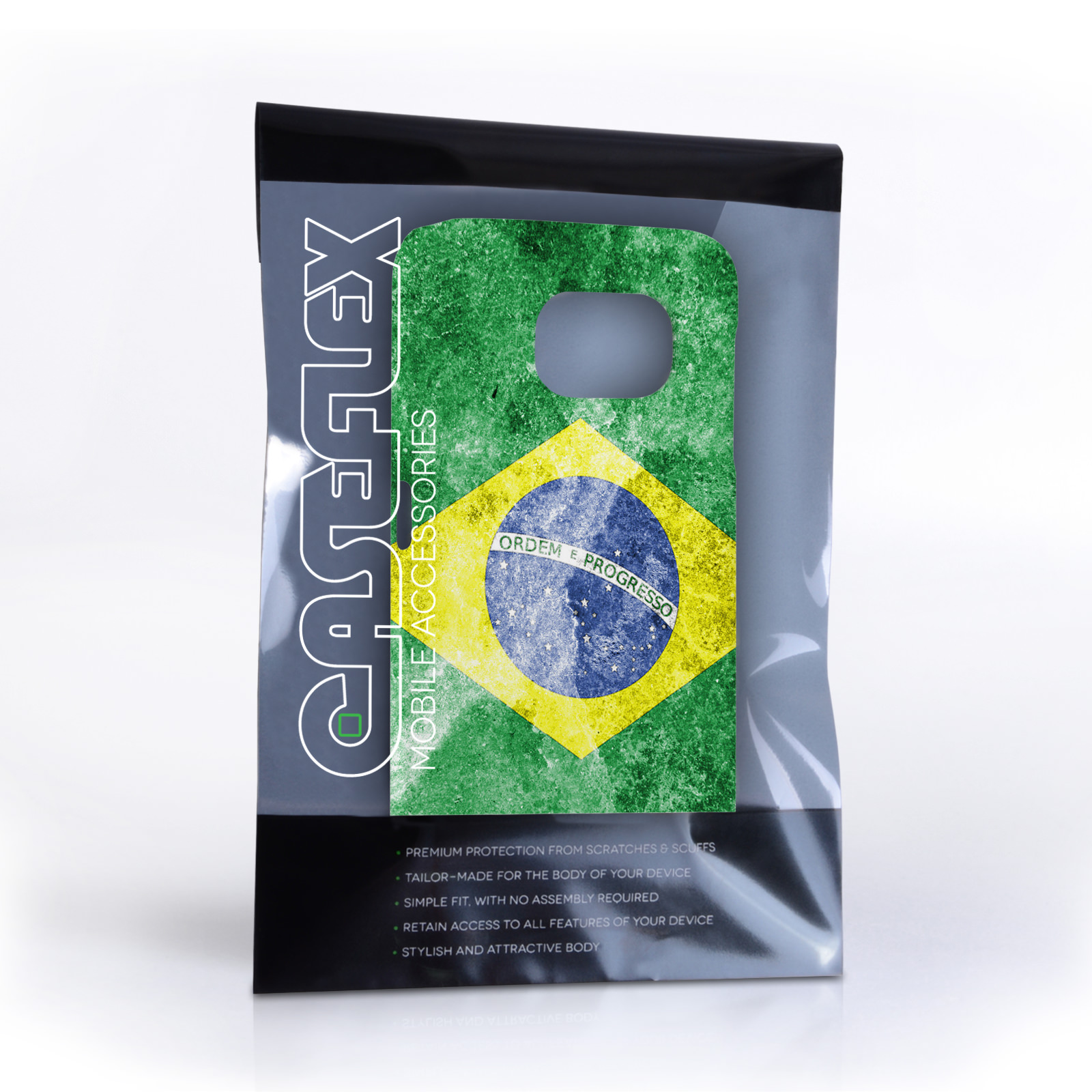 Caseflex Samsung Galaxy S6 Retro Brazil Flag Case