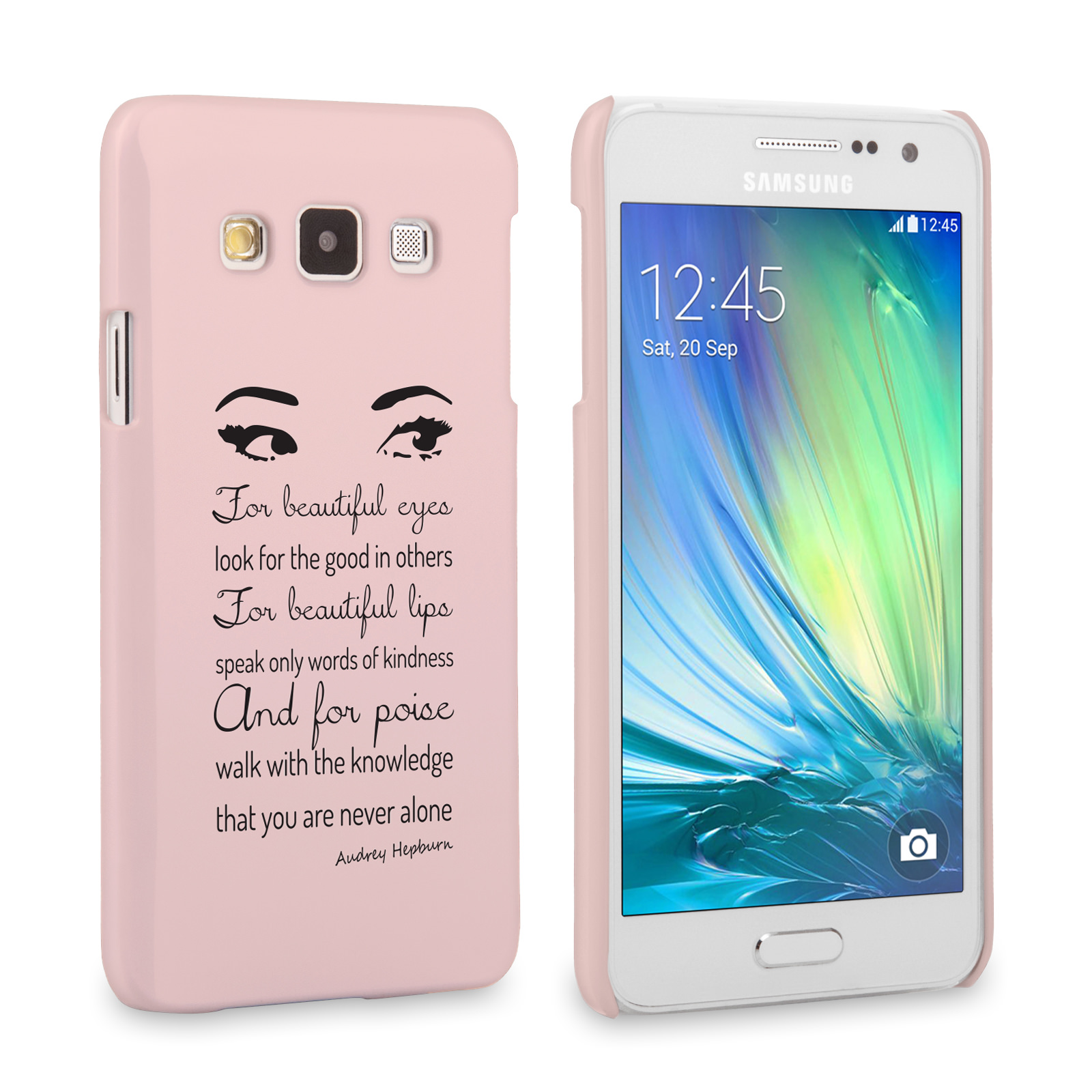Caseflex Samsung Galaxy A3 Audrey Hepburn ‘Eyes’ Quote Case