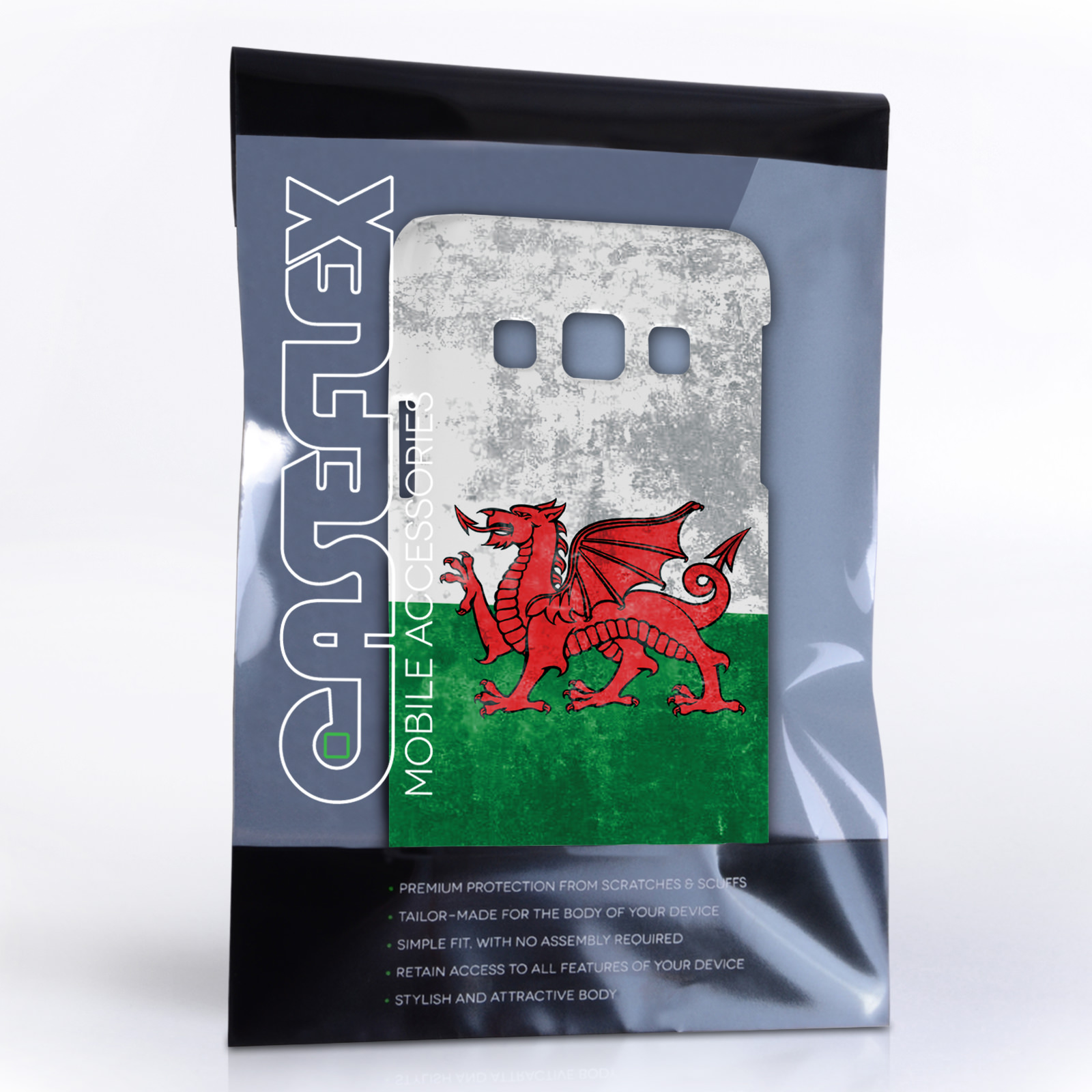 Caseflex Samsung Galaxy A3 Retro Wales Flag Case
