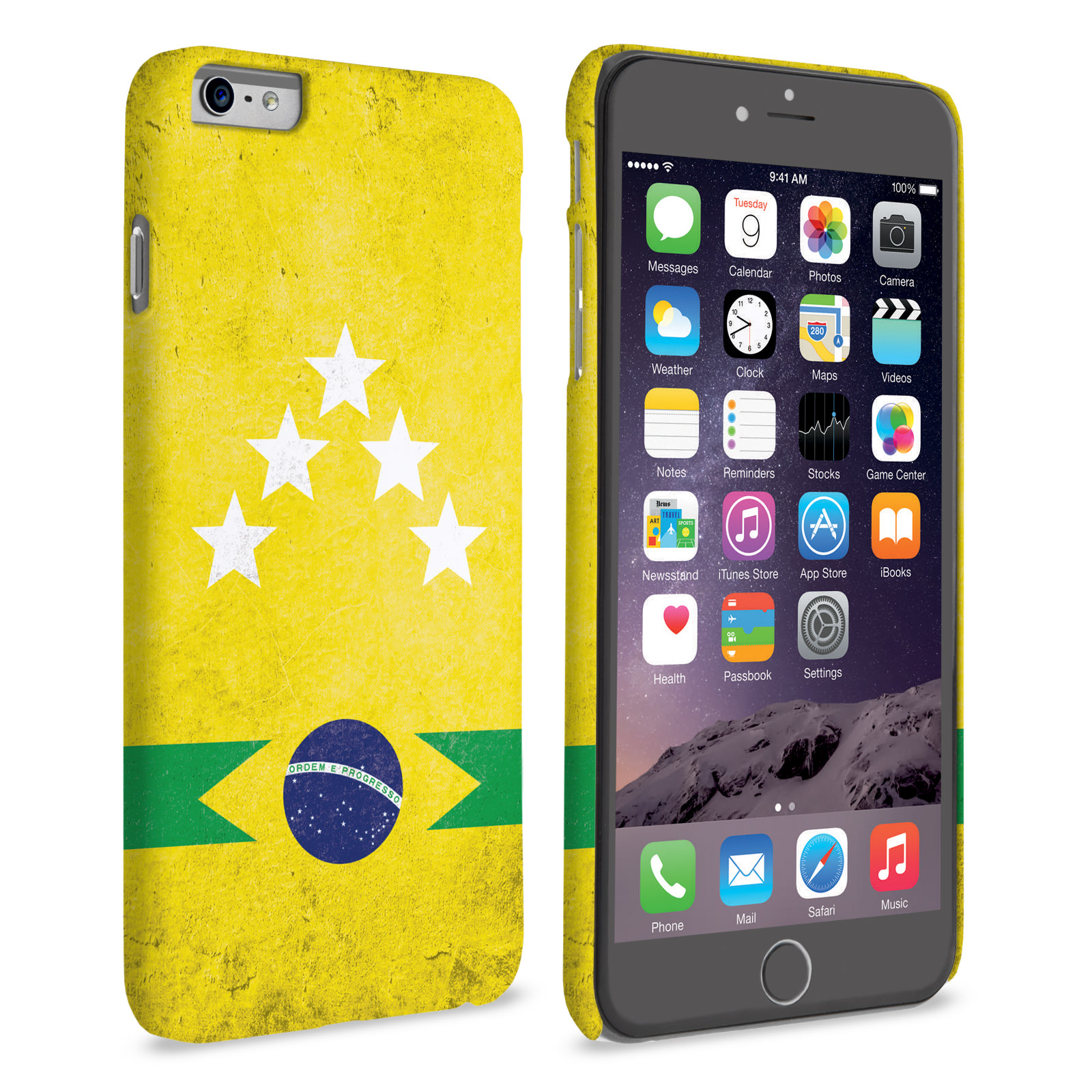 Caseflex iPhone 6 Plus and 6s Plus Brazil 5-Star Retro World Cup Case