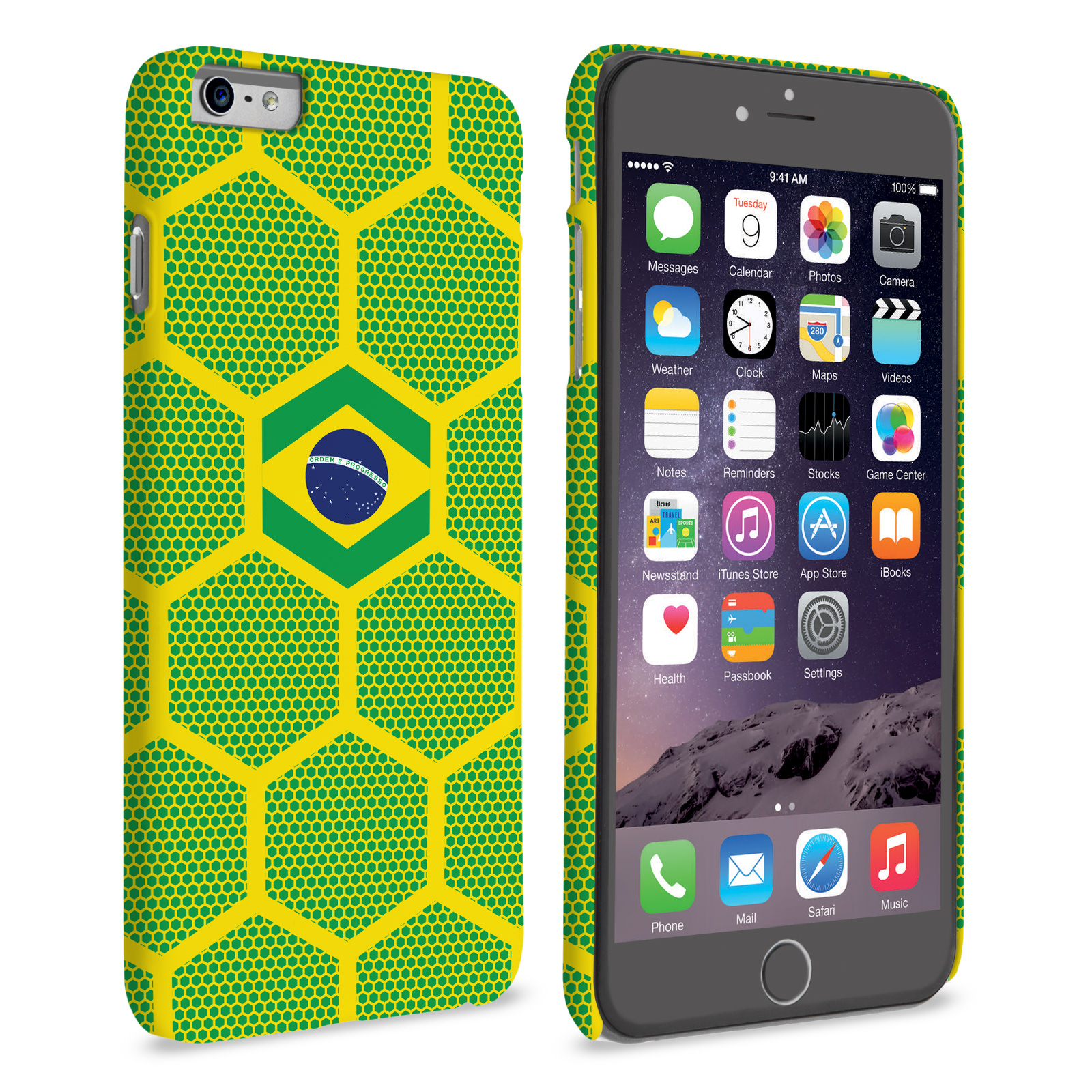 Caseflex iPhone 6 Plus and 6s Plus Brazil Football Pattern World Cup Case
