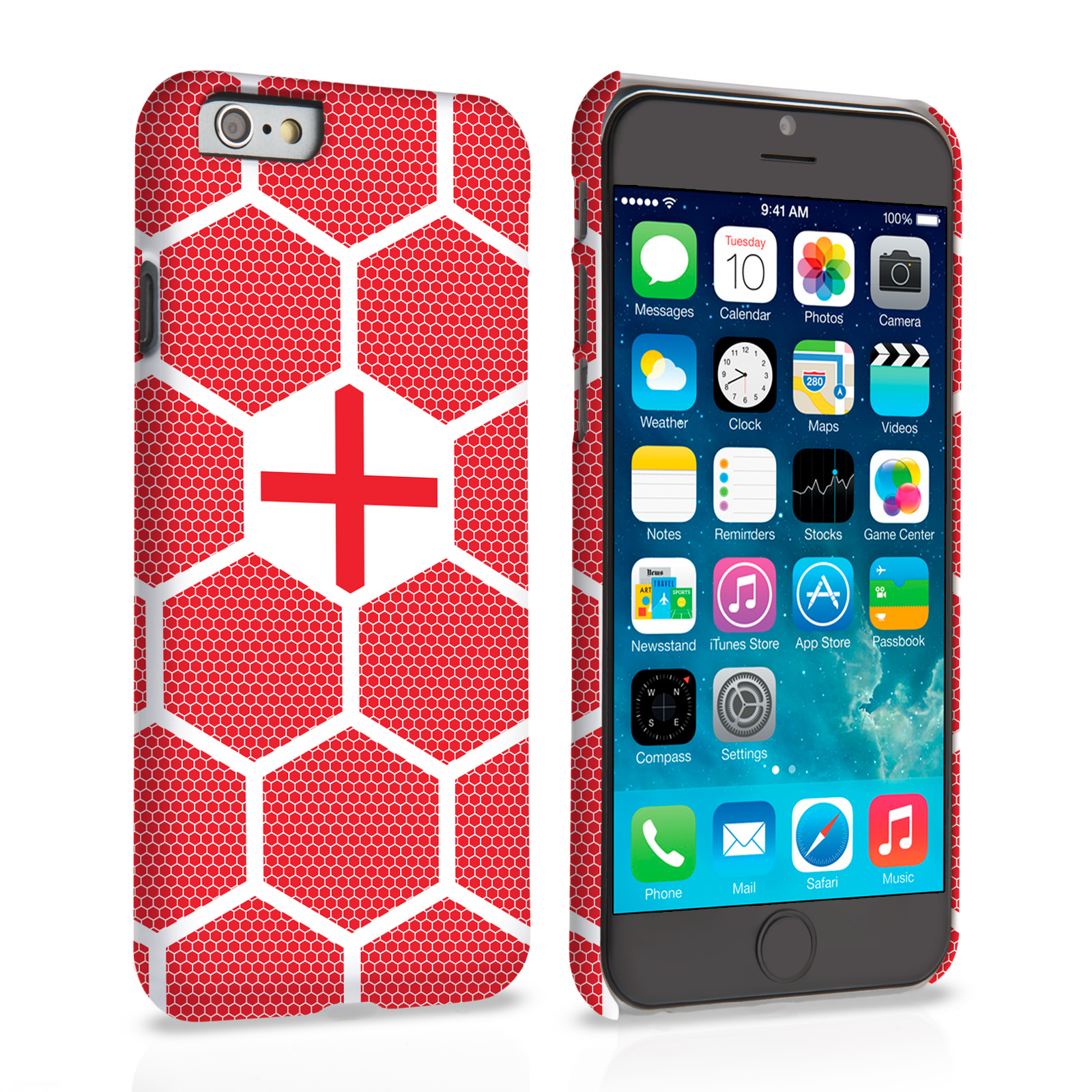 Caseflex iPhone 6 and 6s England Football Pattern World Cup Case 