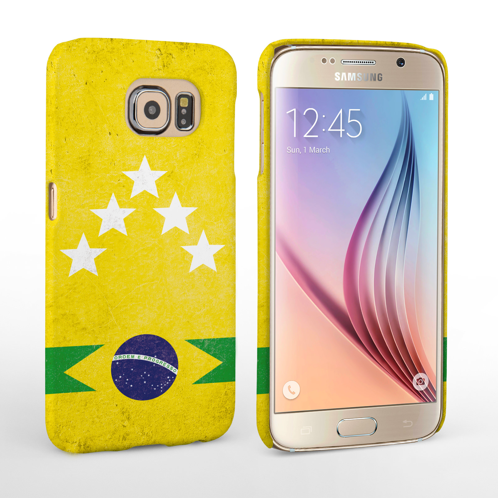 Caseflex Samsung Galaxy S6 Brazil 5-Star Retro World Cup Case