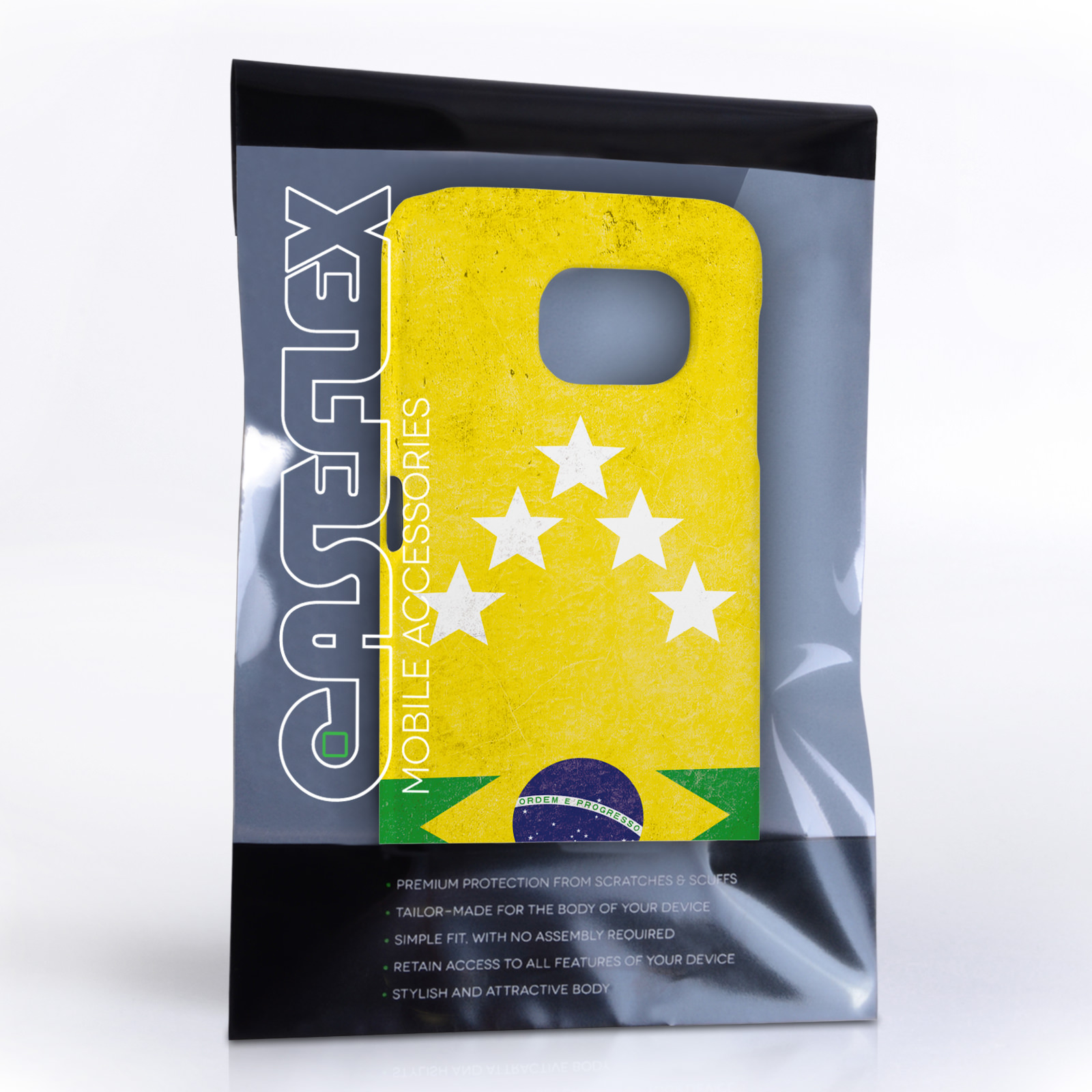 Caseflex Samsung Galaxy S6 Brazil 5-Star Retro World Cup Case