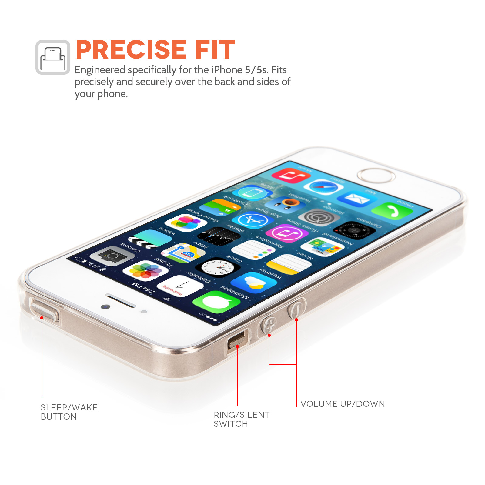 Yousave Accessories iPhone 5 / 5S Ultra Thin Clear Gel Case