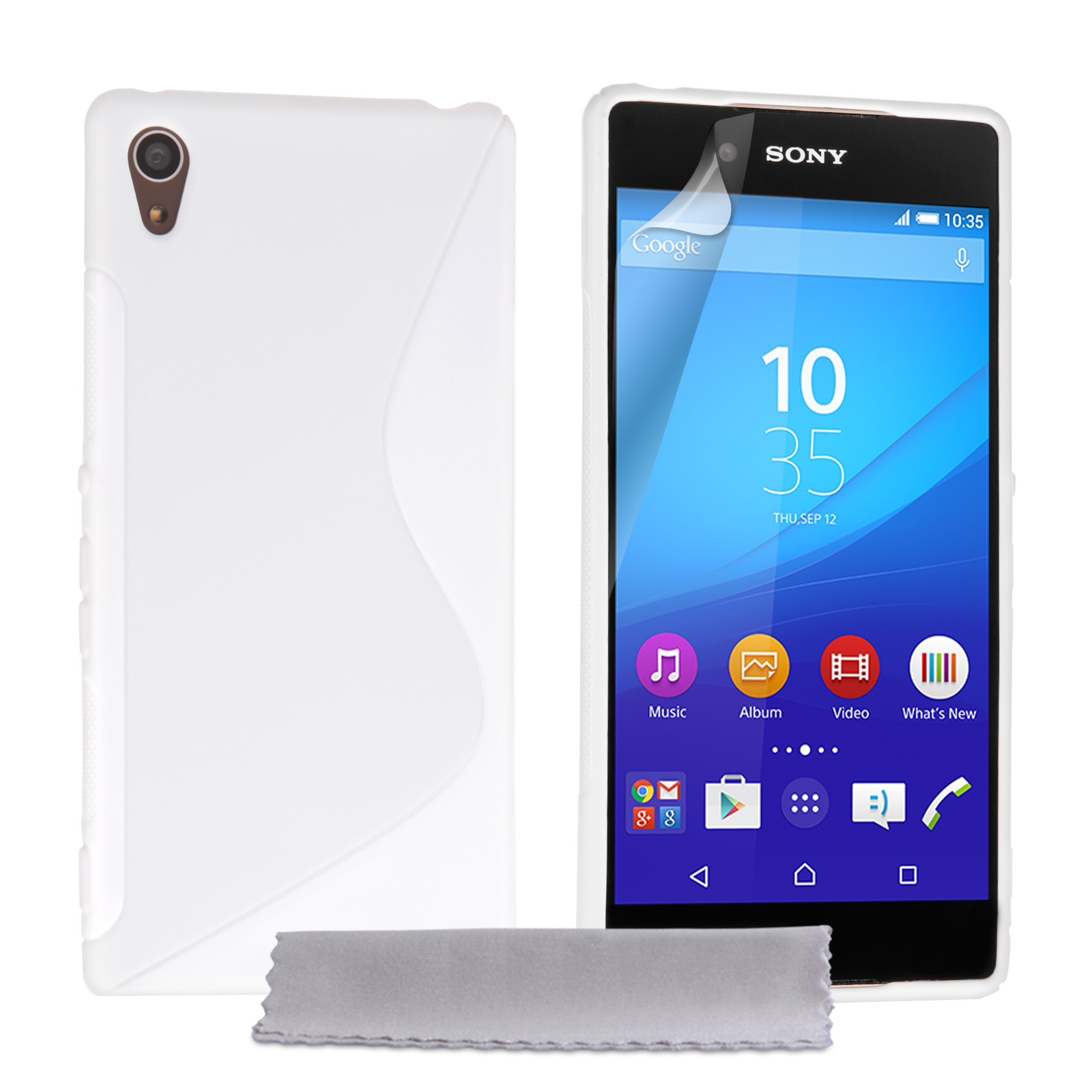Caseflex Sony Xperia Z3+ Silicone Gel S-Line Case - White
