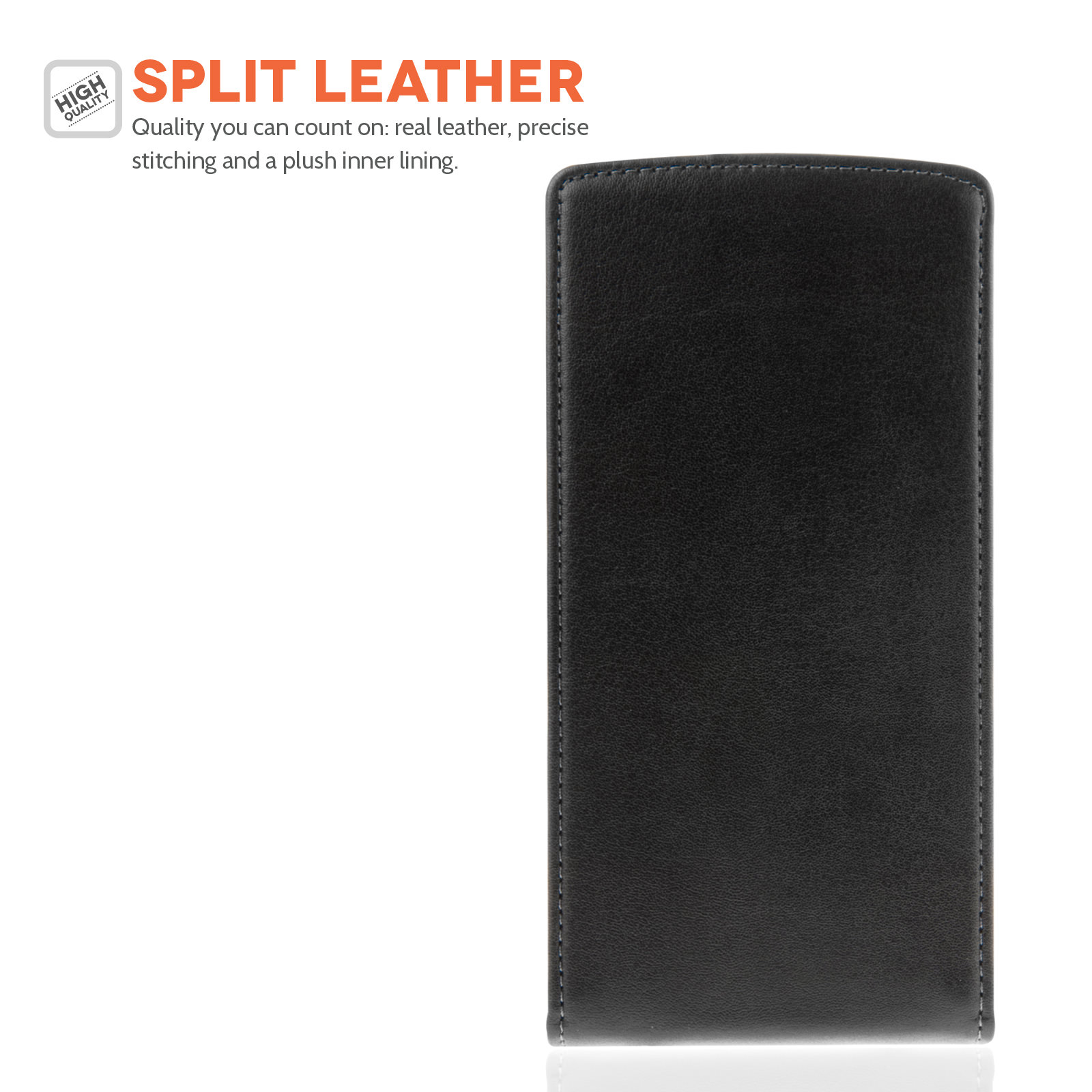 Caseflex LG G4 Real Leather Flip Case - Black