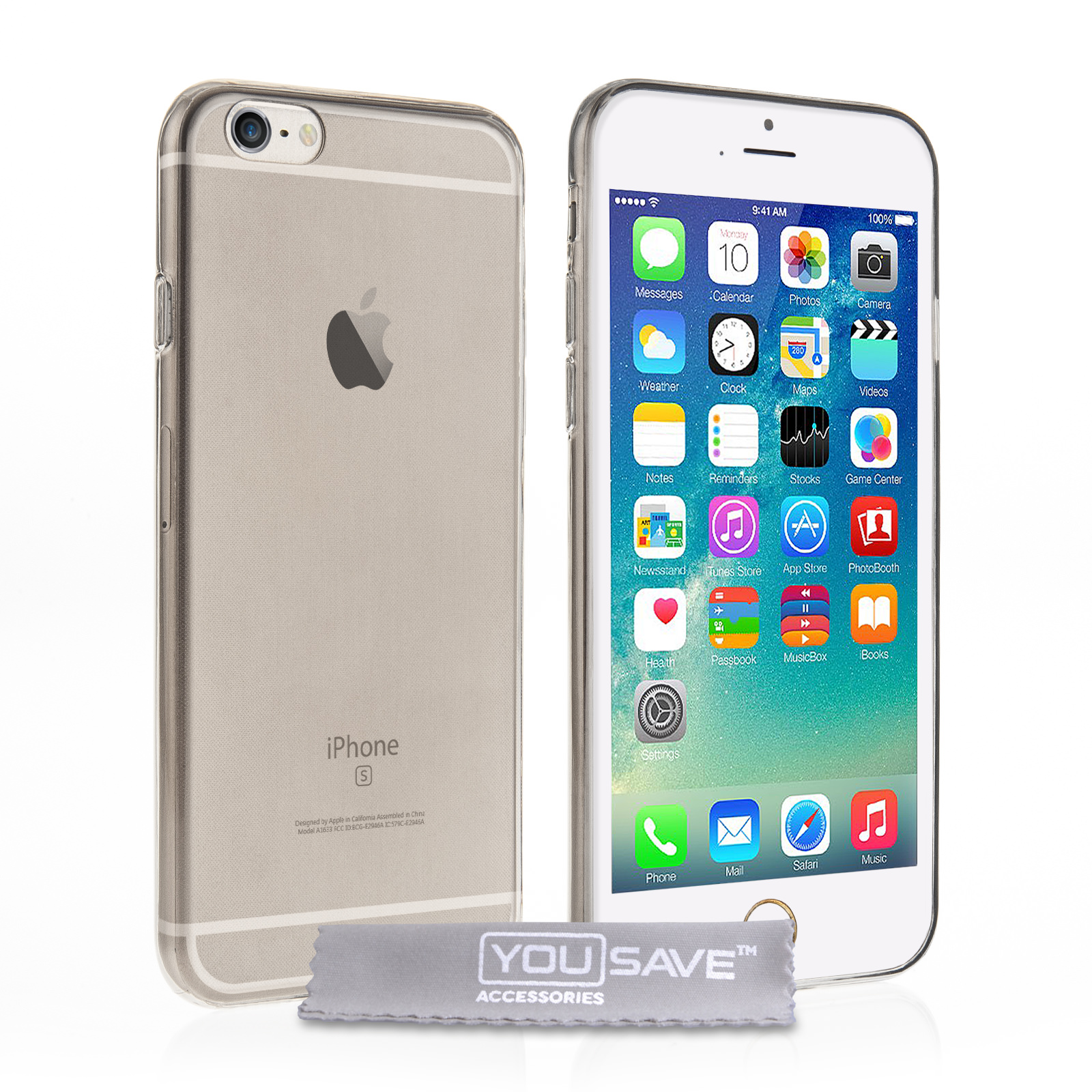 Yousave Accessories iPhone 6 and 6s Ultra Thin Gel Case - Smoke Grey