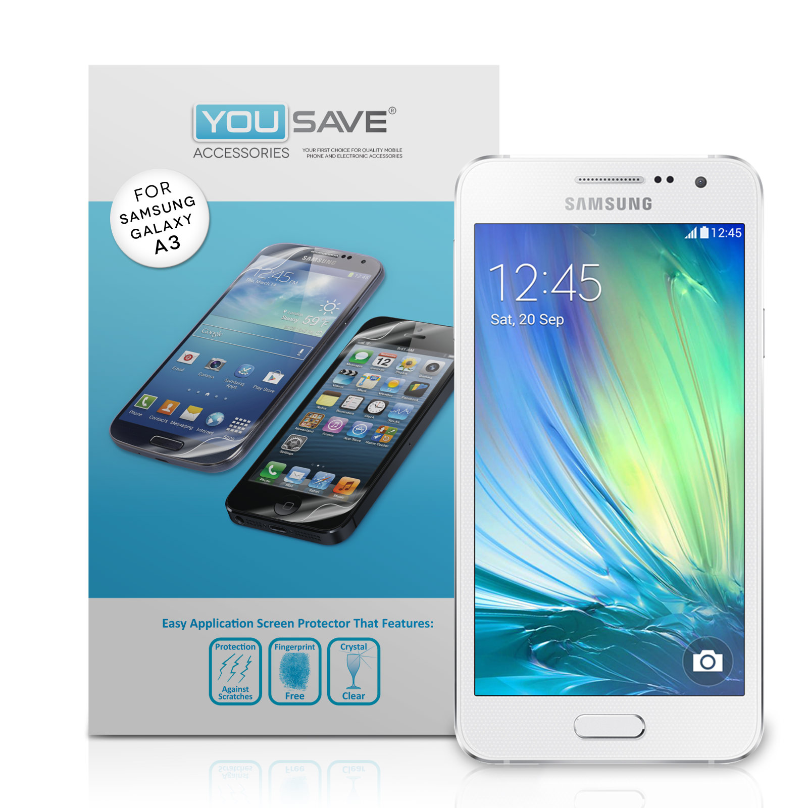 YouSave Samsung Galaxy A3 Screen Protectors x5