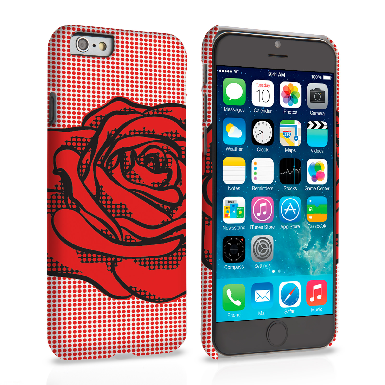 Caseflex iPhone 6 and 6S Pop Art Rose Case