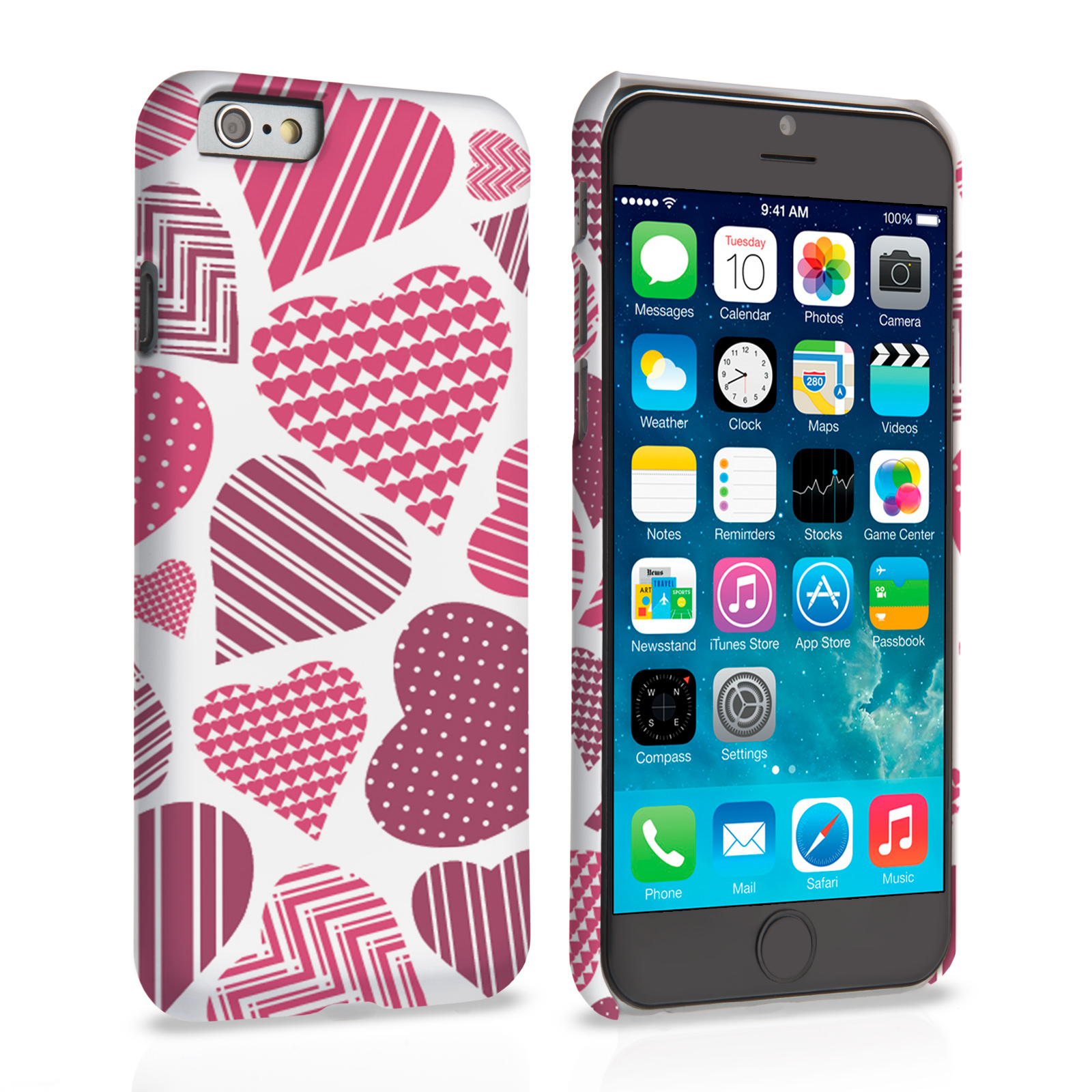 Caseflex iPhone 6 and 6S Love Heart Pattern Case