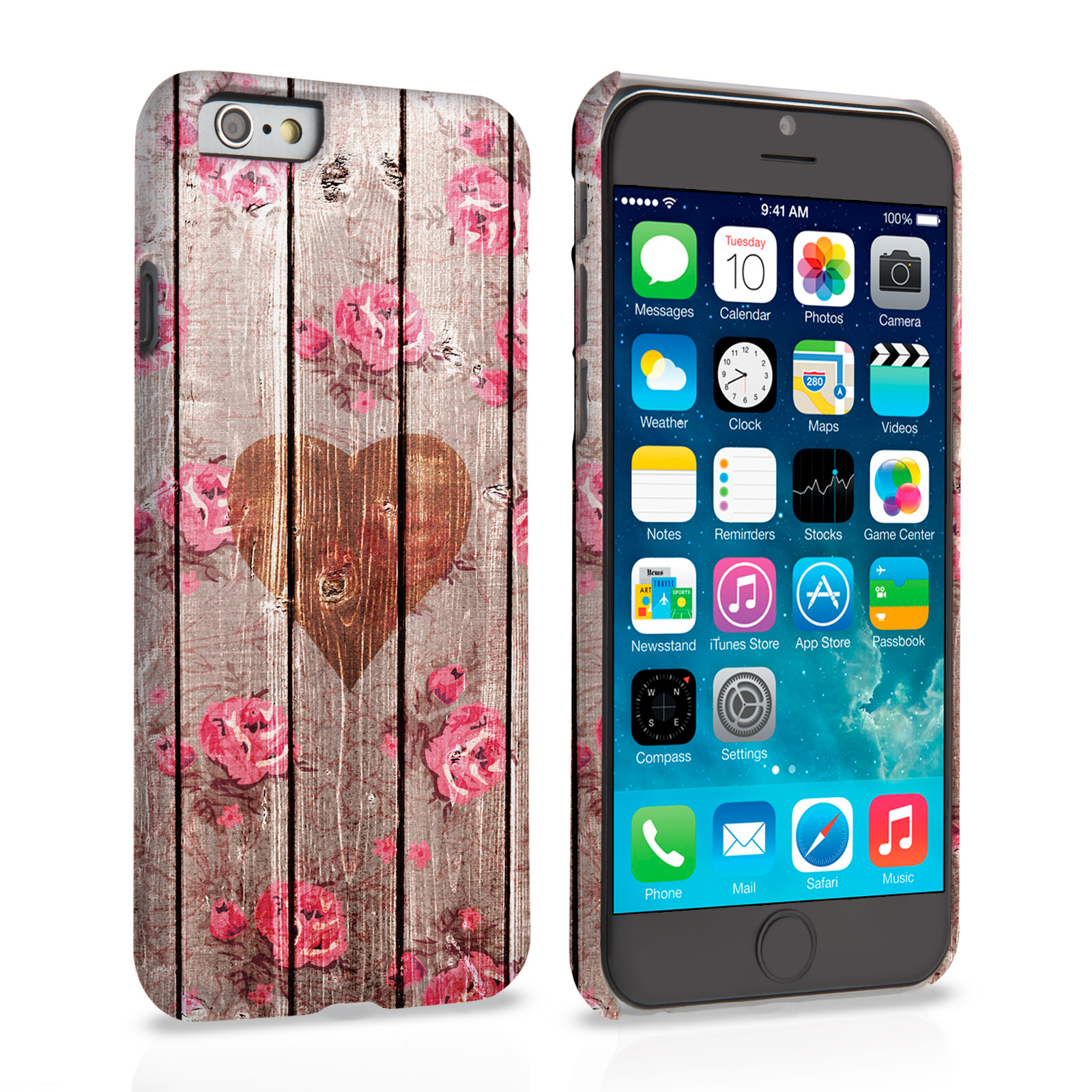 Caseflex iPhone 6 and 6S Vintage Wooden Heart Case