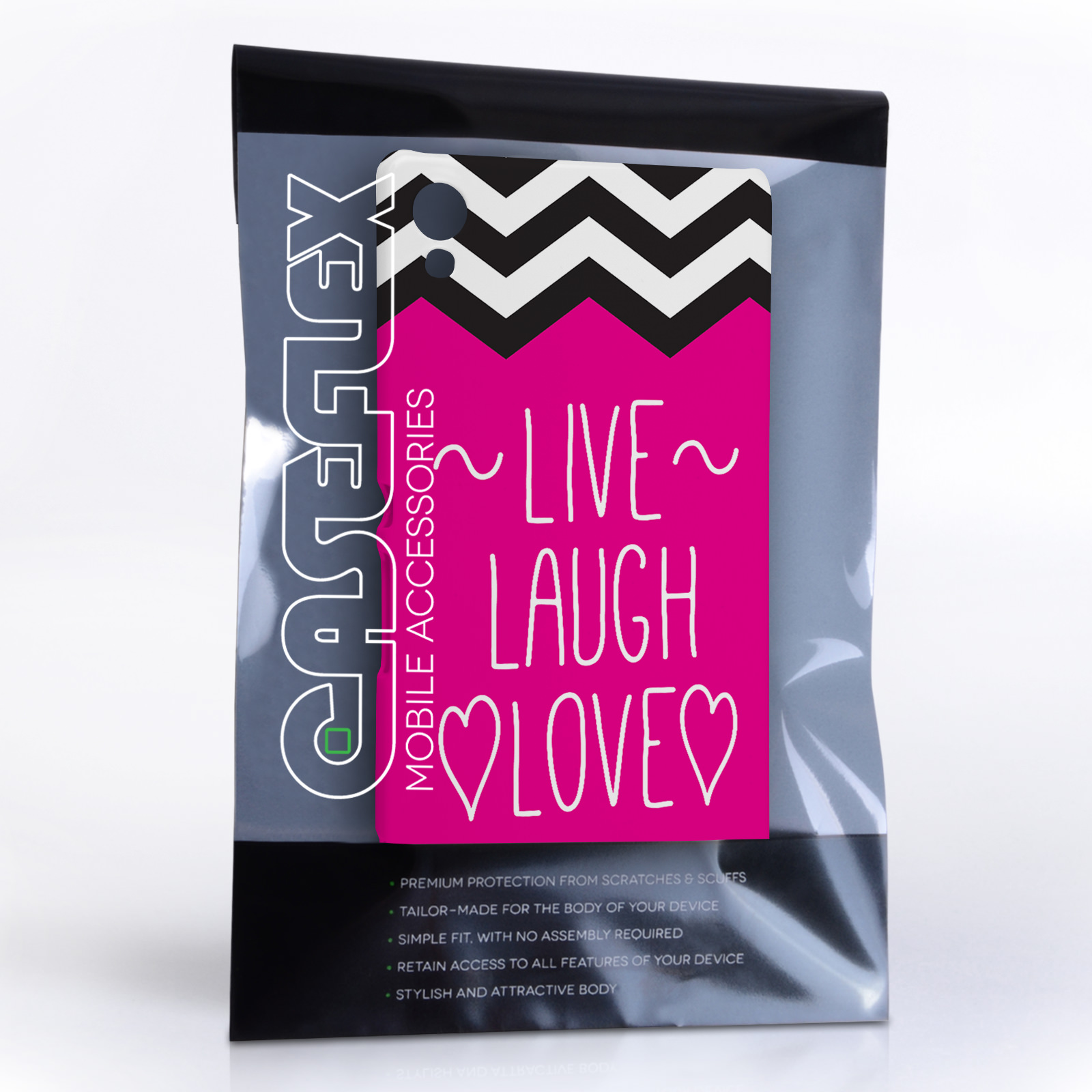 Caseflex Sony Xperia Z3+ Live Laugh Love Heart Case