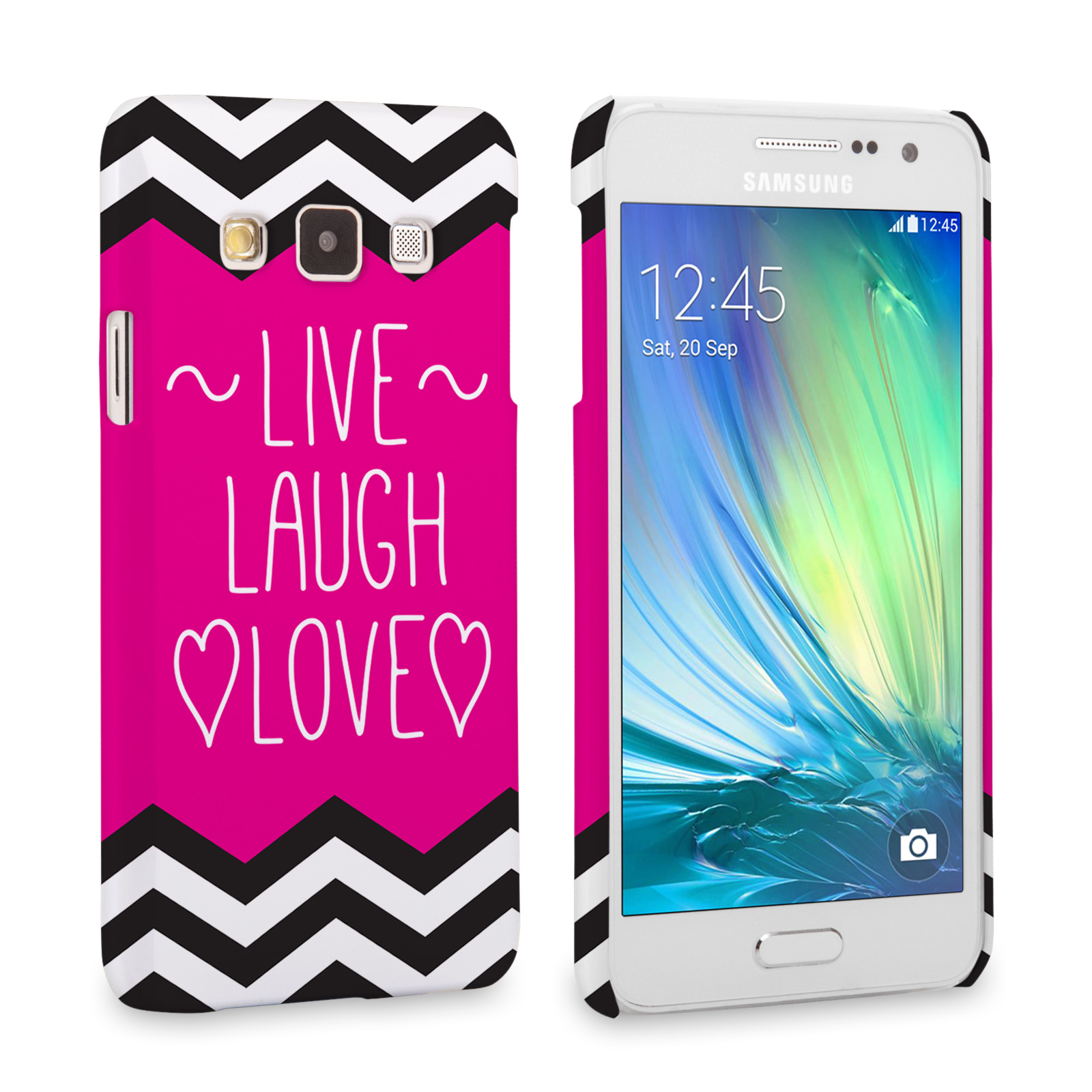 Caseflex Samsung Galaxy A3 Live Laugh Love Heart Case