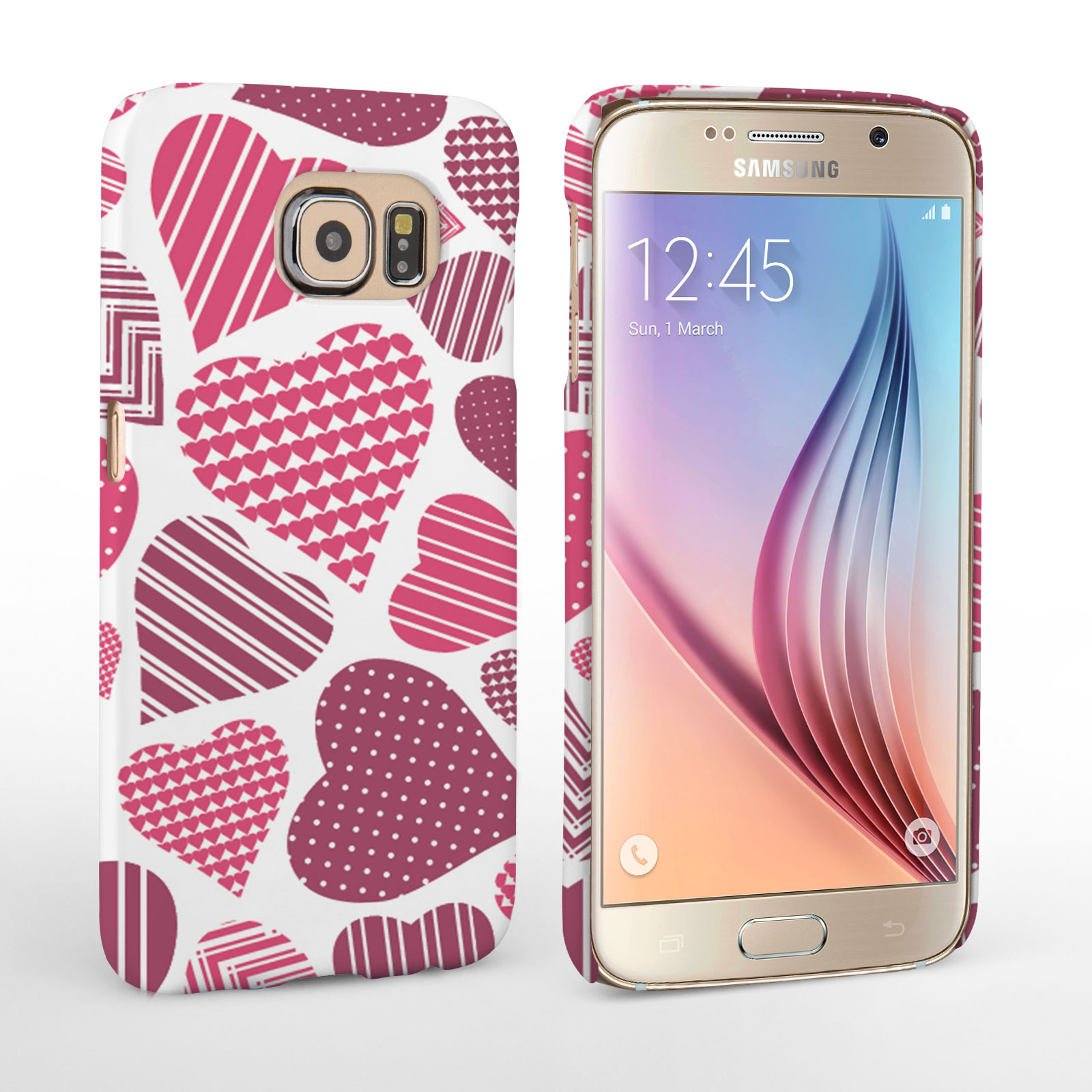 Caseflex Samsung Galaxy S6 Love Heart Pattern Case