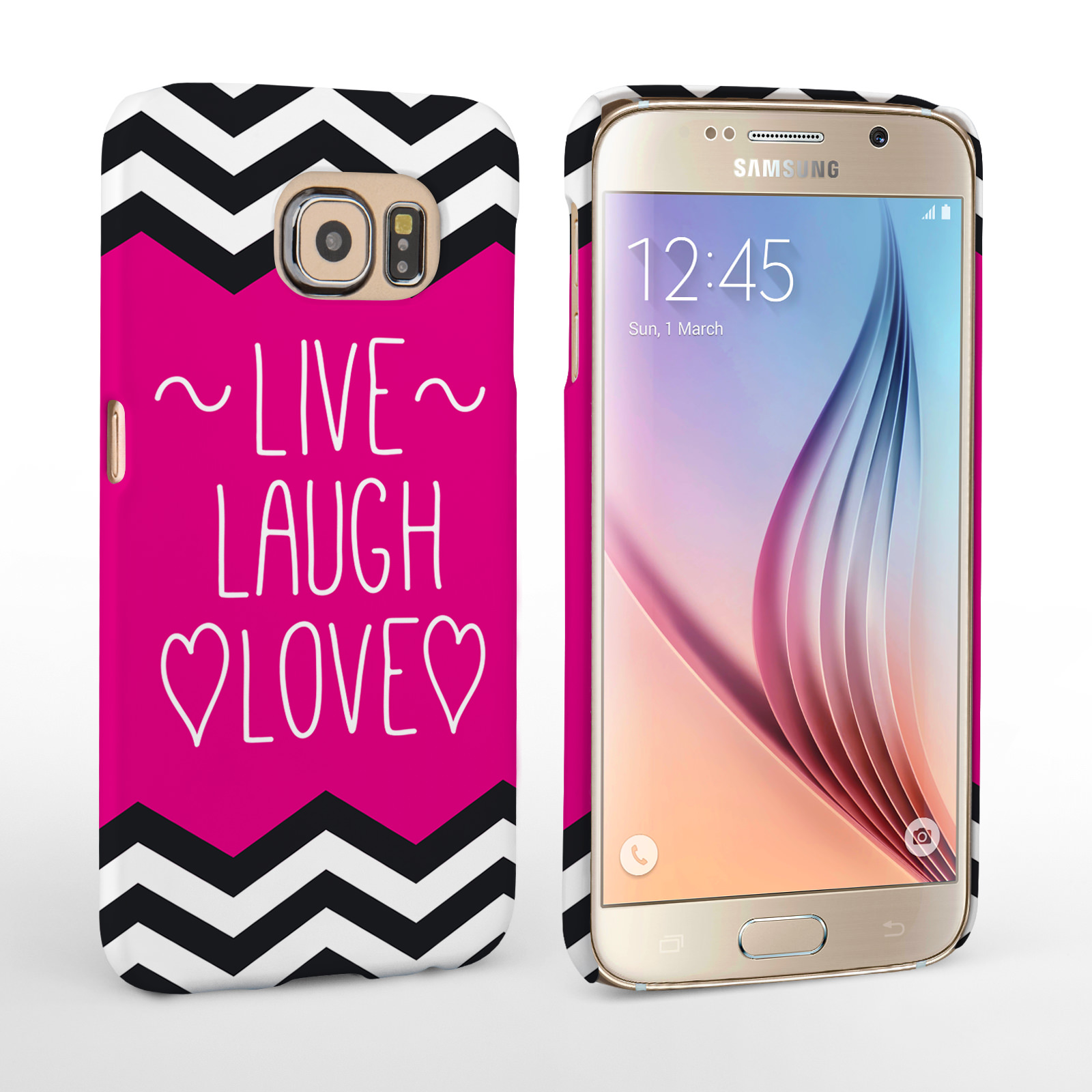 Caseflex Samsung Galaxy S6 Live Laugh Love Heart Case