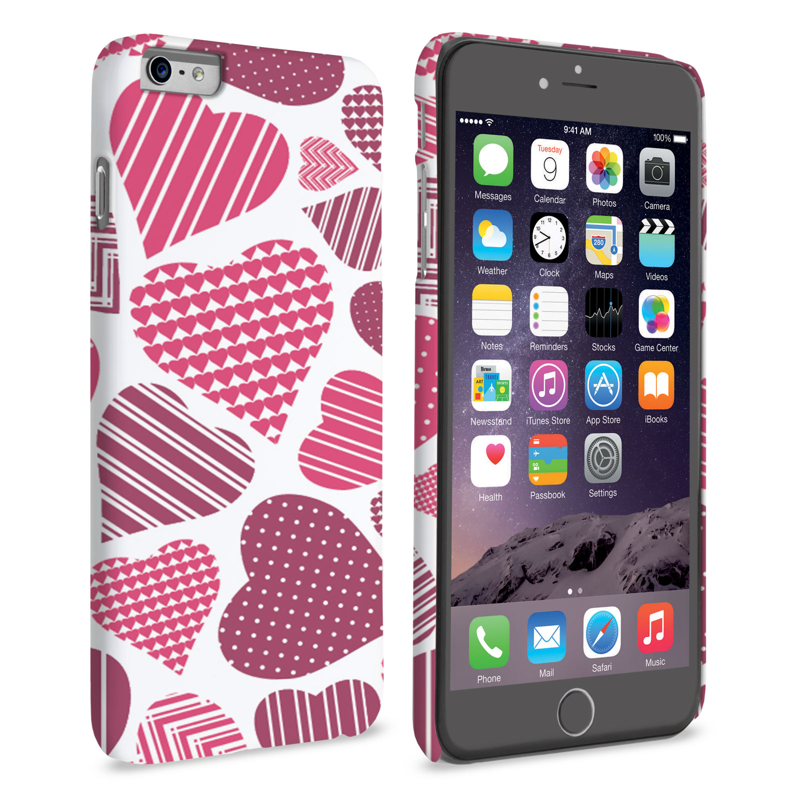 Caseflex iPhone 6 Plus and 6s Plus Love Heart Pattern Case