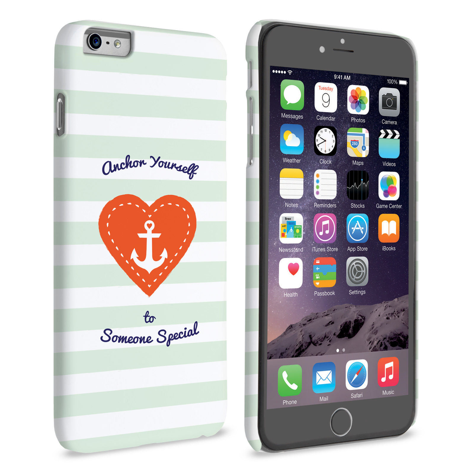 Caseflex iPhone 6 Plus and 6s Plus Anchor Love Heart Case