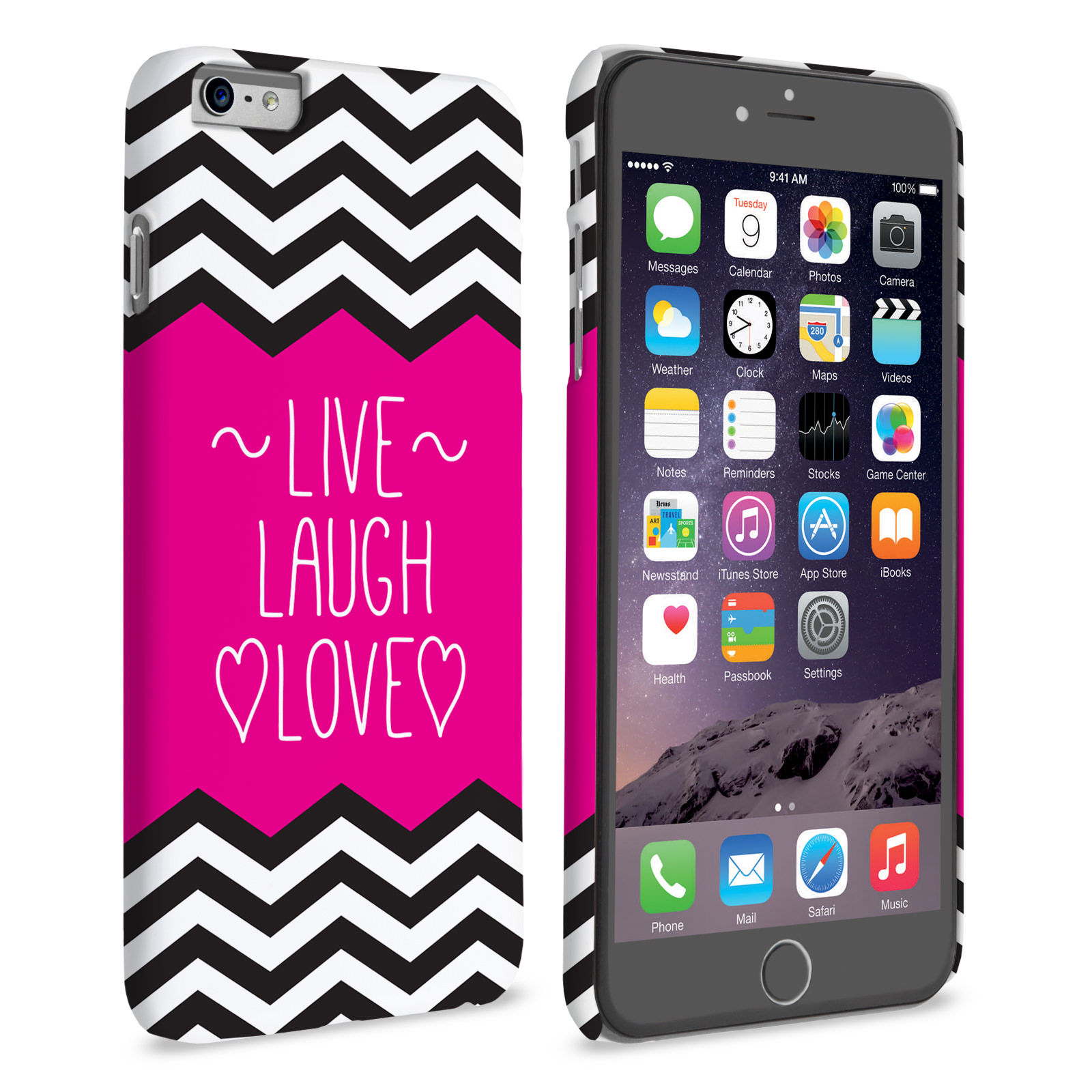 Caseflex iPhone 6 Plus and 6s Plus Live Laugh Love Heart Case