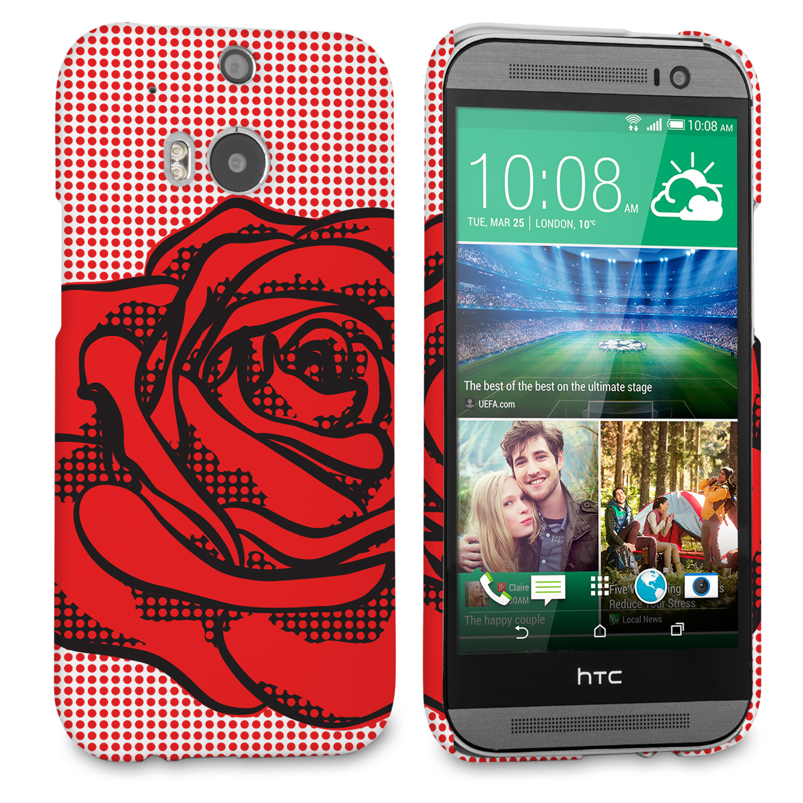 Caseflex HTC One M8 Pop Art Rose Case