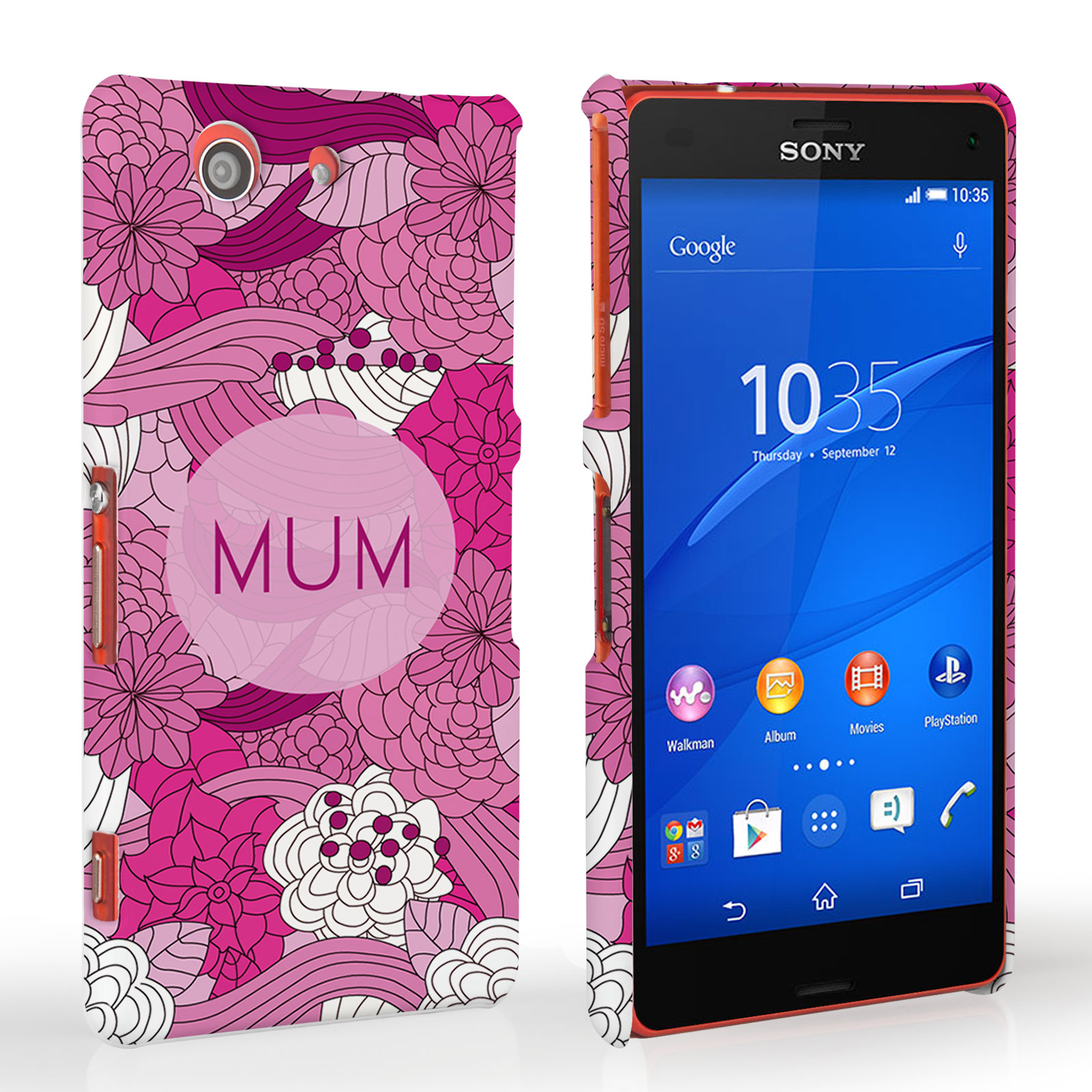 Caseflex Sony Xperia Z3 Compact Retro Swirl Mum Case – Pink