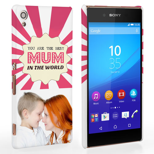 Caseflex Sony Xperia Z3 Plus 'Best Mum in the World’ Personalised Hard Case – Pink 