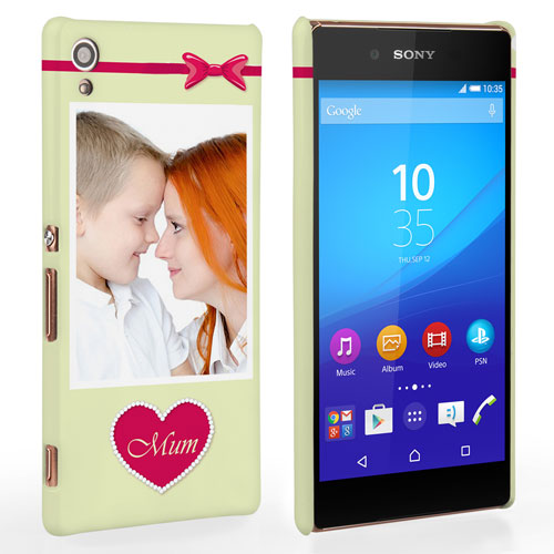 Caseflex Sony Xperia Z3 Plus Mum Heart Personalised Hard Case – Pink 