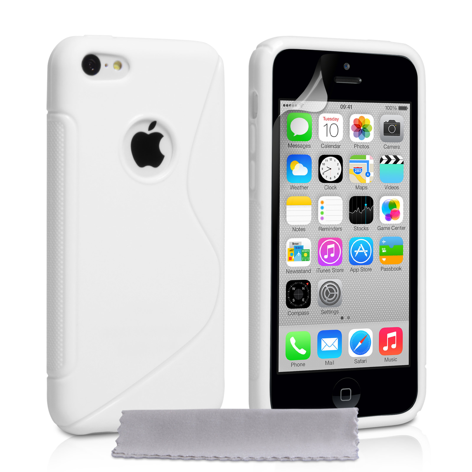 Caseflex iPhone 5c Silicone Gel S-Line Case - White
