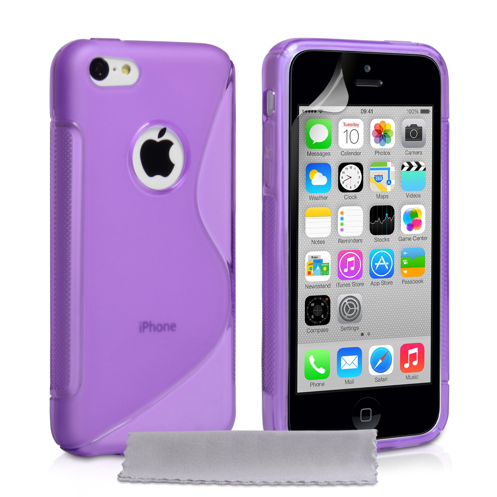 Caseflex iPhone 5c Silicone Gel S-Line Case - Purple