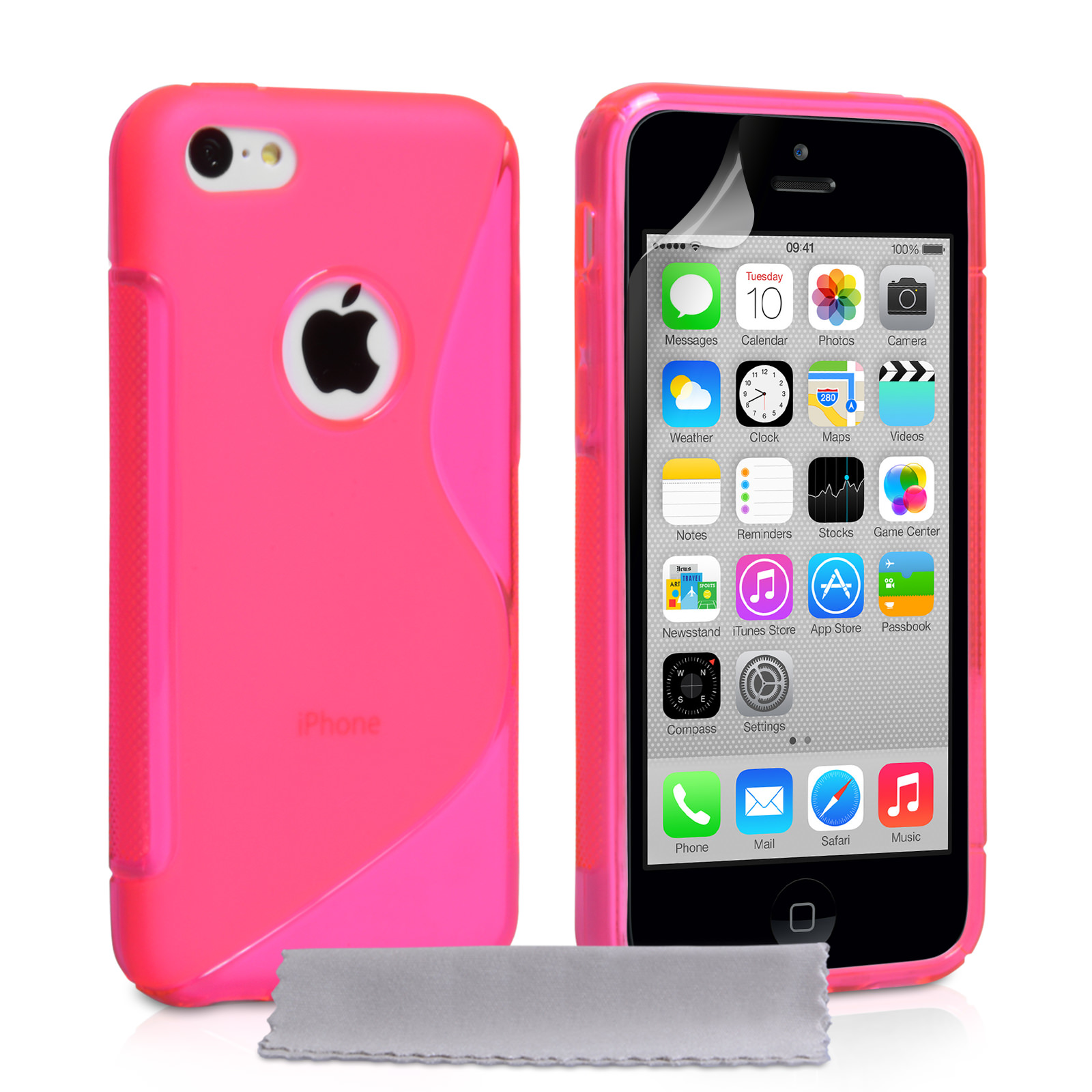 Caseflex iPhone 5c Silicone Gel S-Line Case - Hot Pink