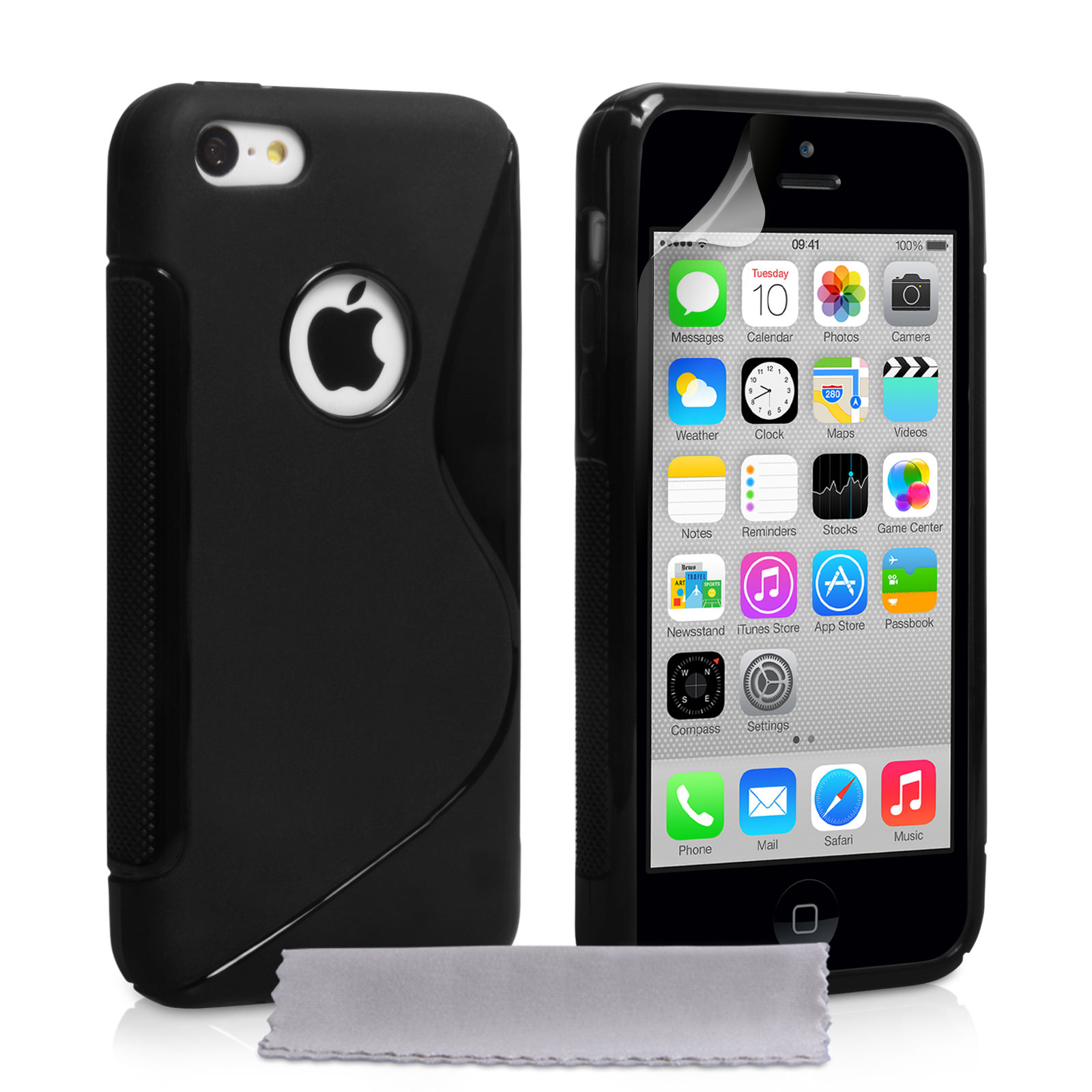 Caseflex iPhone 5c Silicone Gel S-Line Case - Black