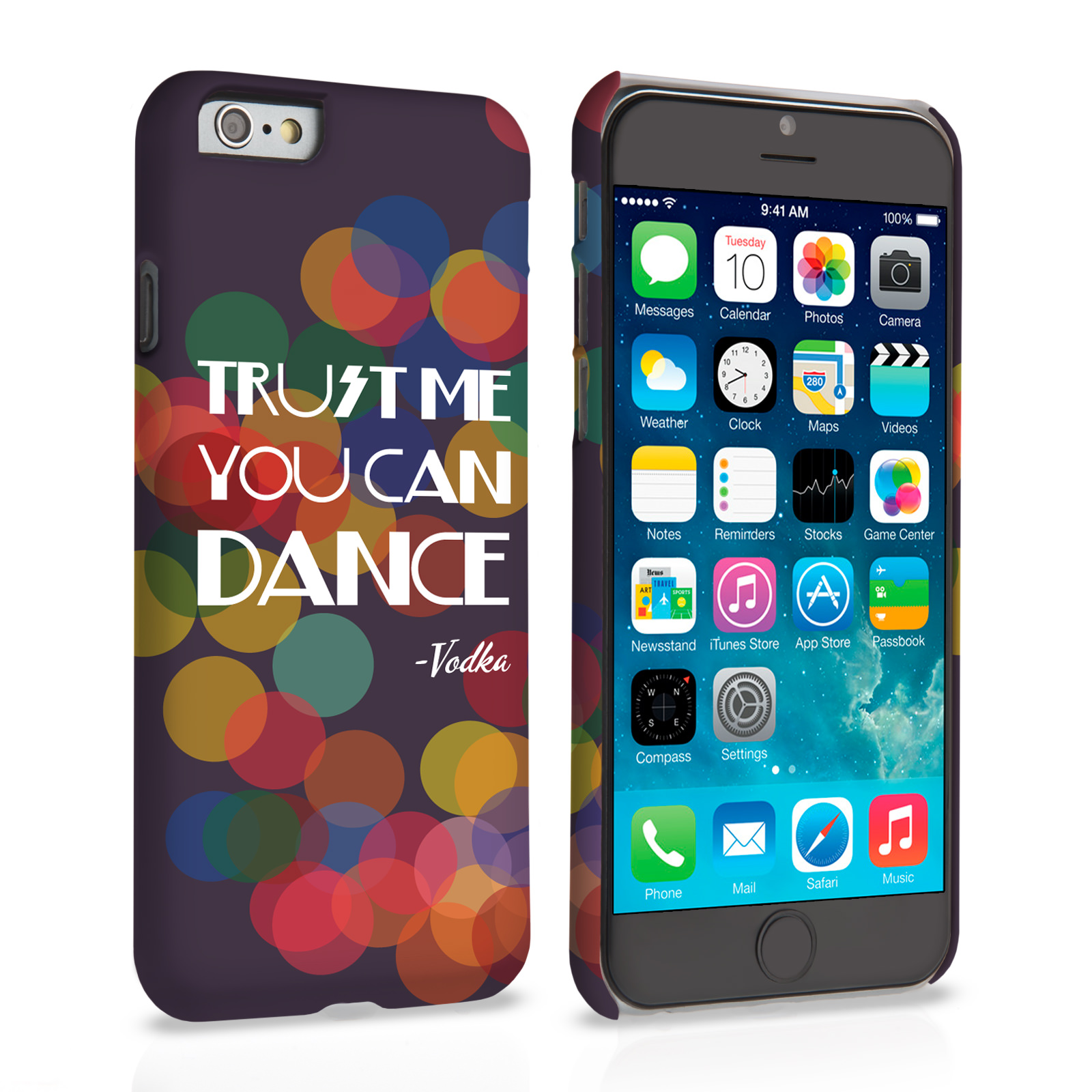 Caseflex iPhone 6 and 6s Vodka Dance Quote Hard Case – Purple