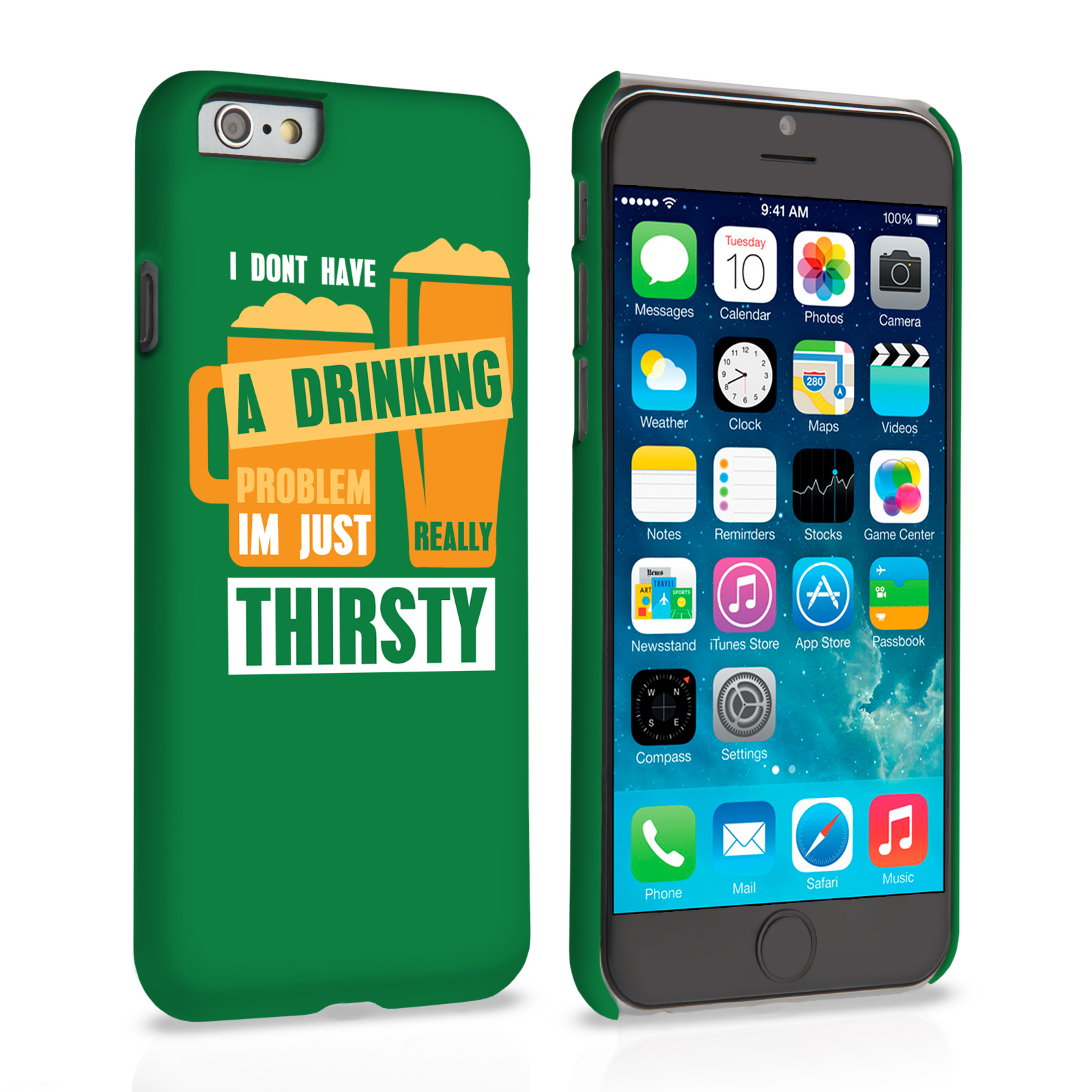 Caseflex iPhone 6 and 6s ‘Really Thirsty’ Quote Hard Case – Green