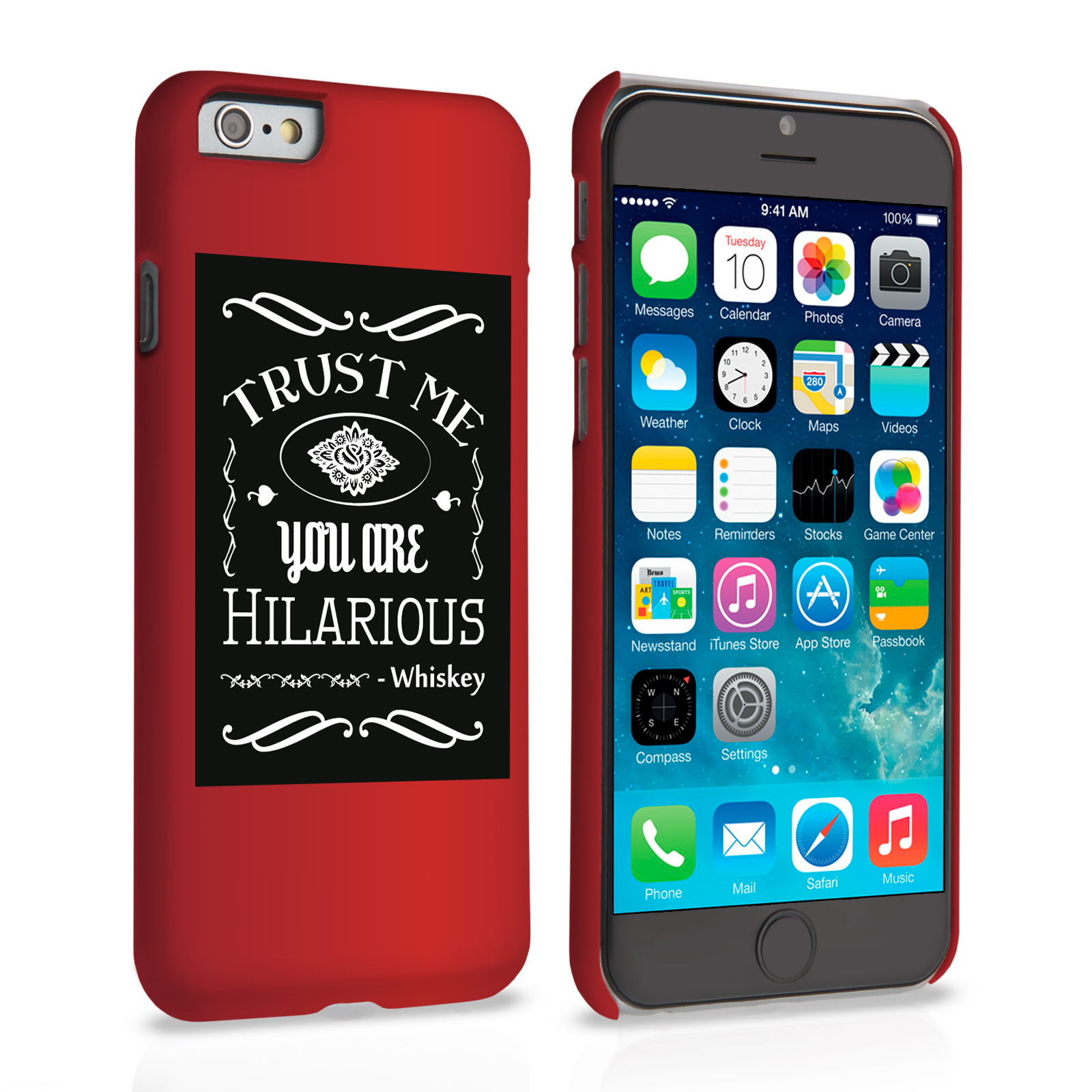 Caseflex iPhone 6 and 6s Bourbon Whiskey Quote Hard Case – Black