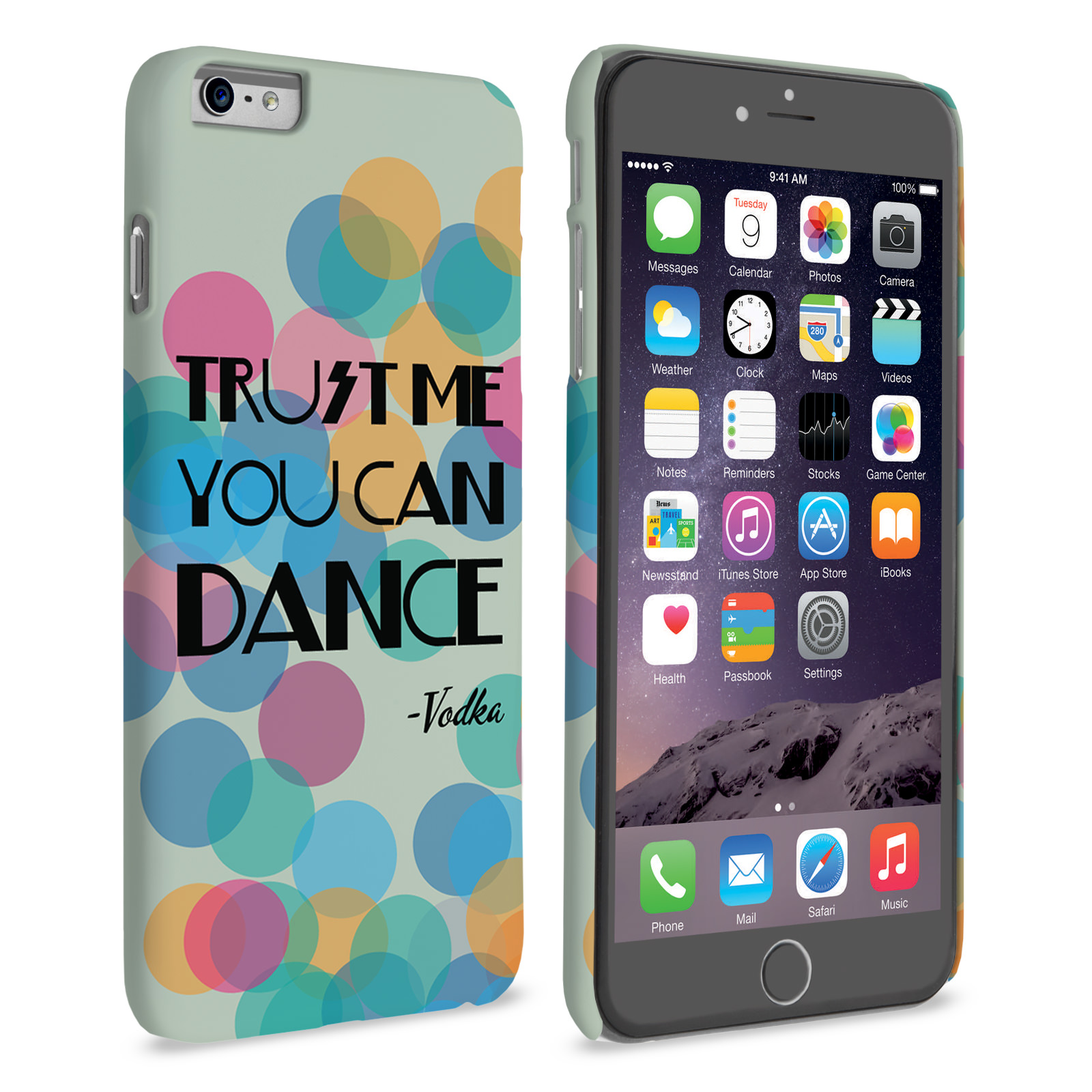 Caseflex iPhone 6 Plus and 6s Plus Vodka Dance Quote Hard Case – Green