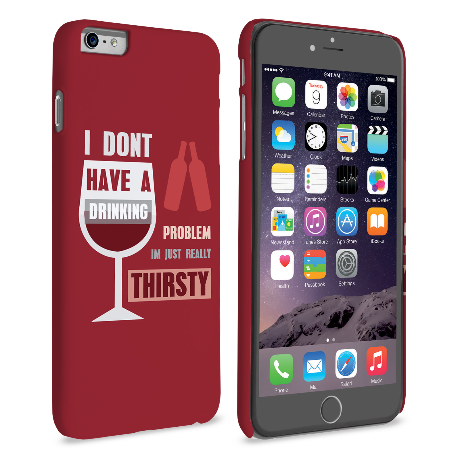 Caseflex iPhone 6 Plus and 6s Plus ‘Really Thirsty’ Quote Hard Case – Red