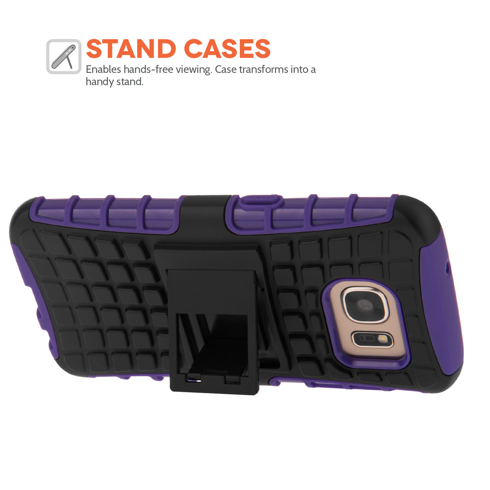 Yousave Accessories Samsung Galaxy S7 Stand Combo Case - Purple