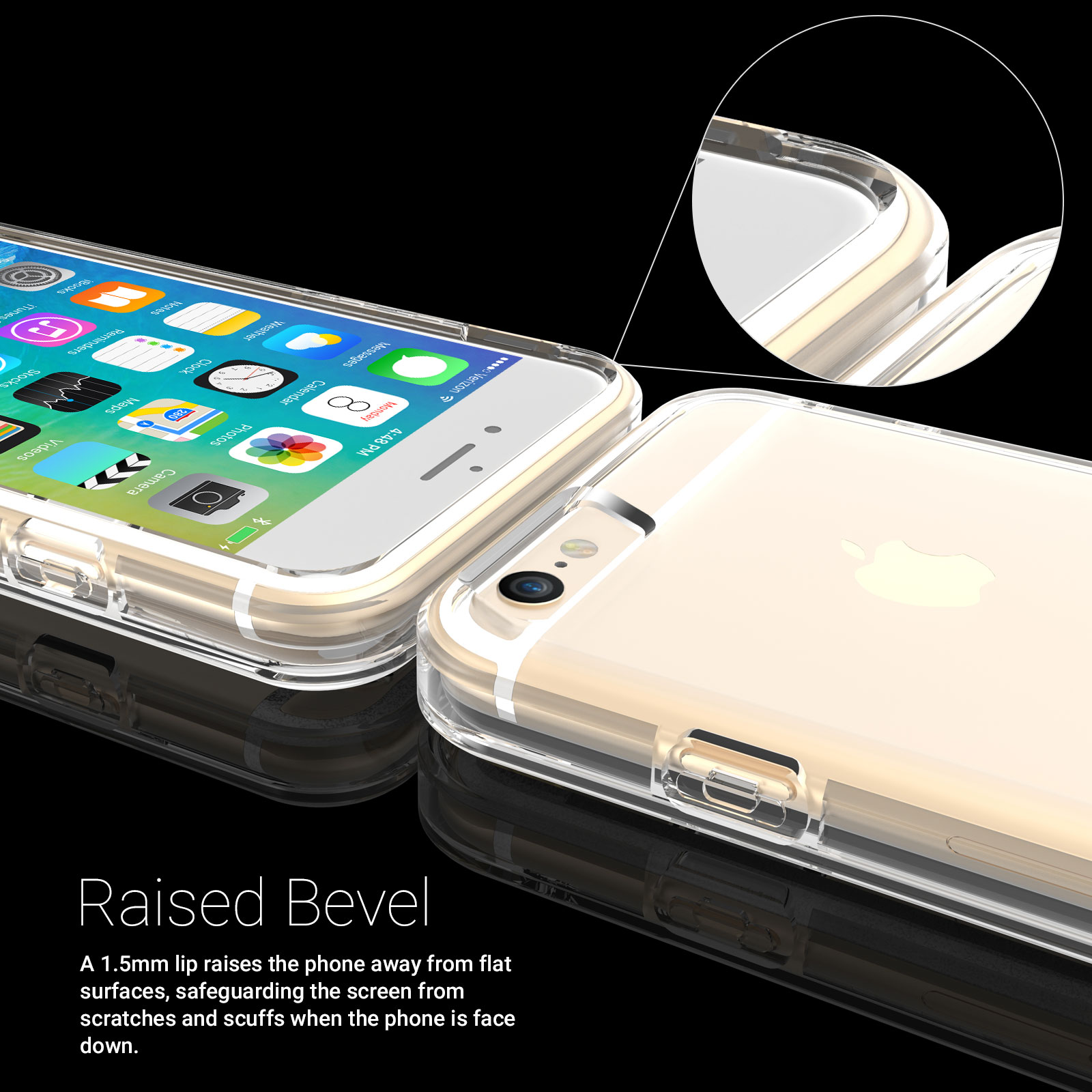 Caseflex iPhone 6 / 6s Reinforced TPU Gel Case - Black
