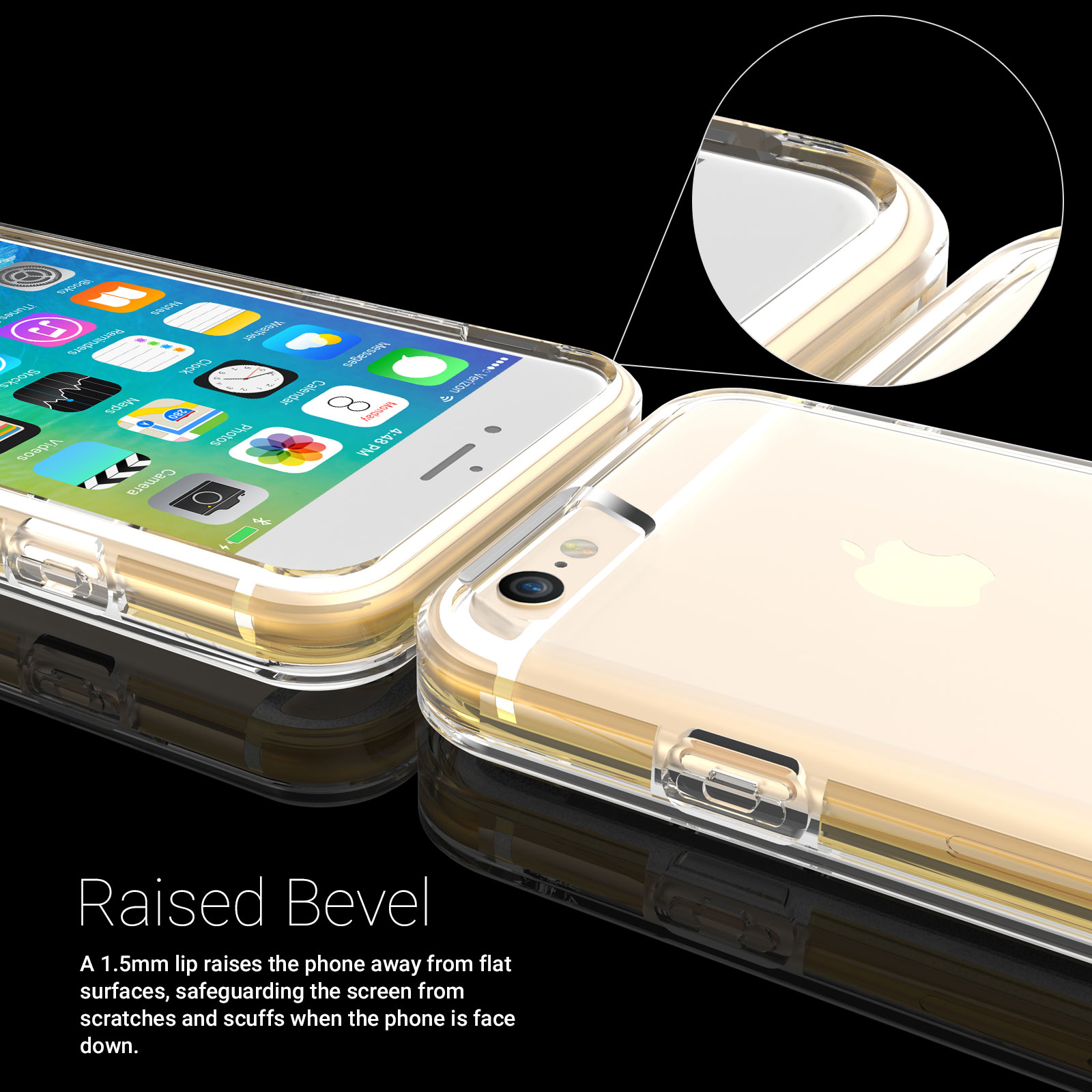 Caseflex iPhone 6 / 6s Reinforced TPU Gel Case - Gold