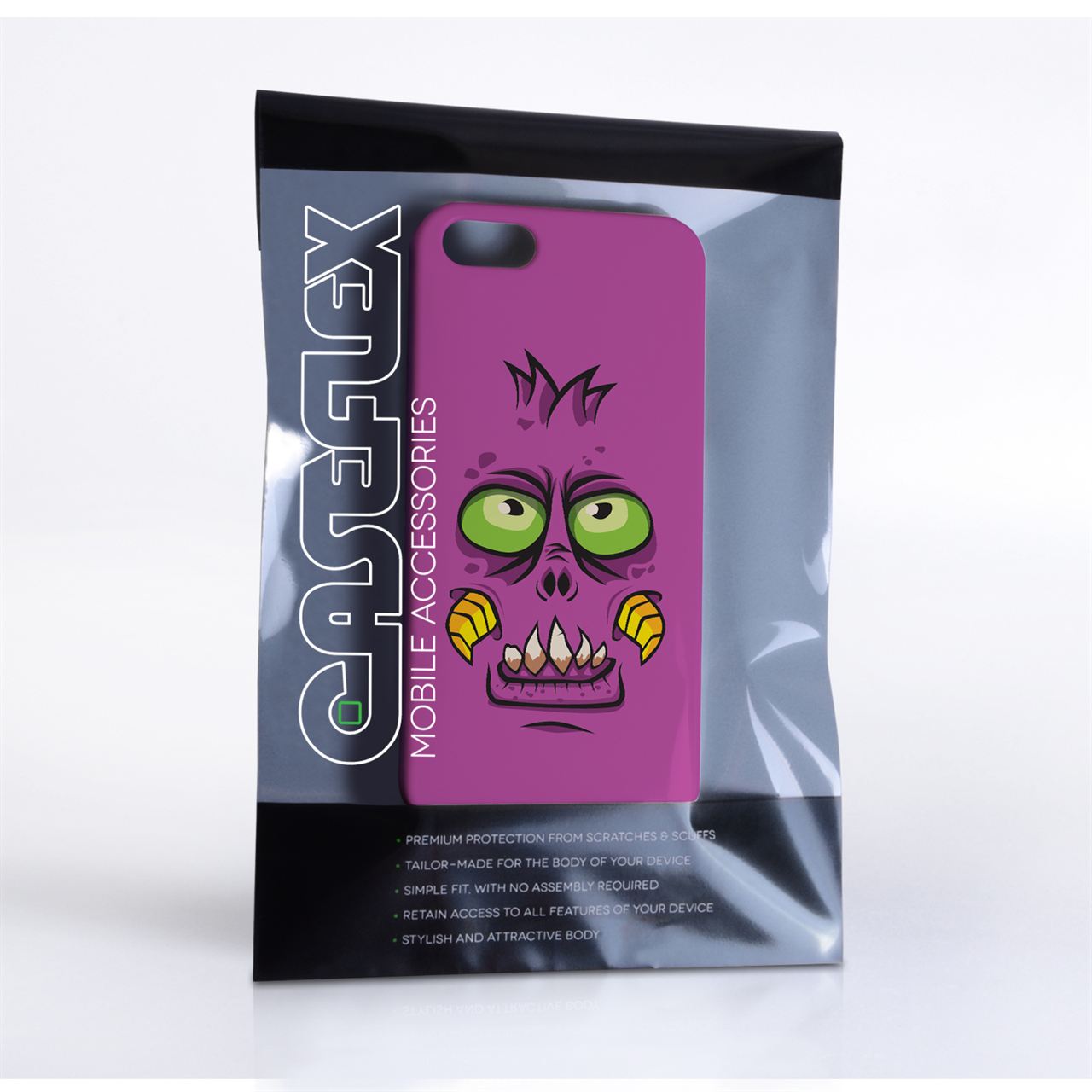 Caseflex iPhone SE Monster Hard Case - Purple