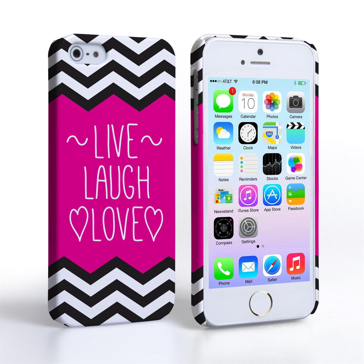 Caseflex iPhone SE Live Laugh Love Heart Case