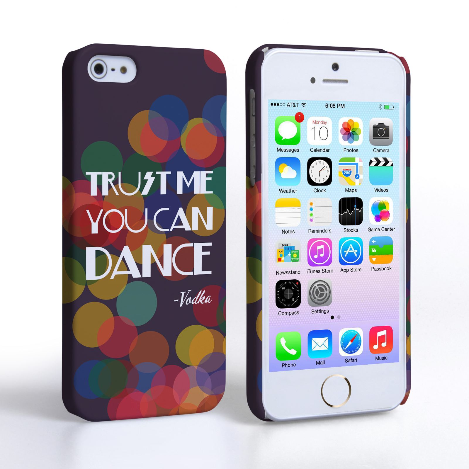 Caseflex iPhone SE Vodka Dance Quote Hard Case – Purple