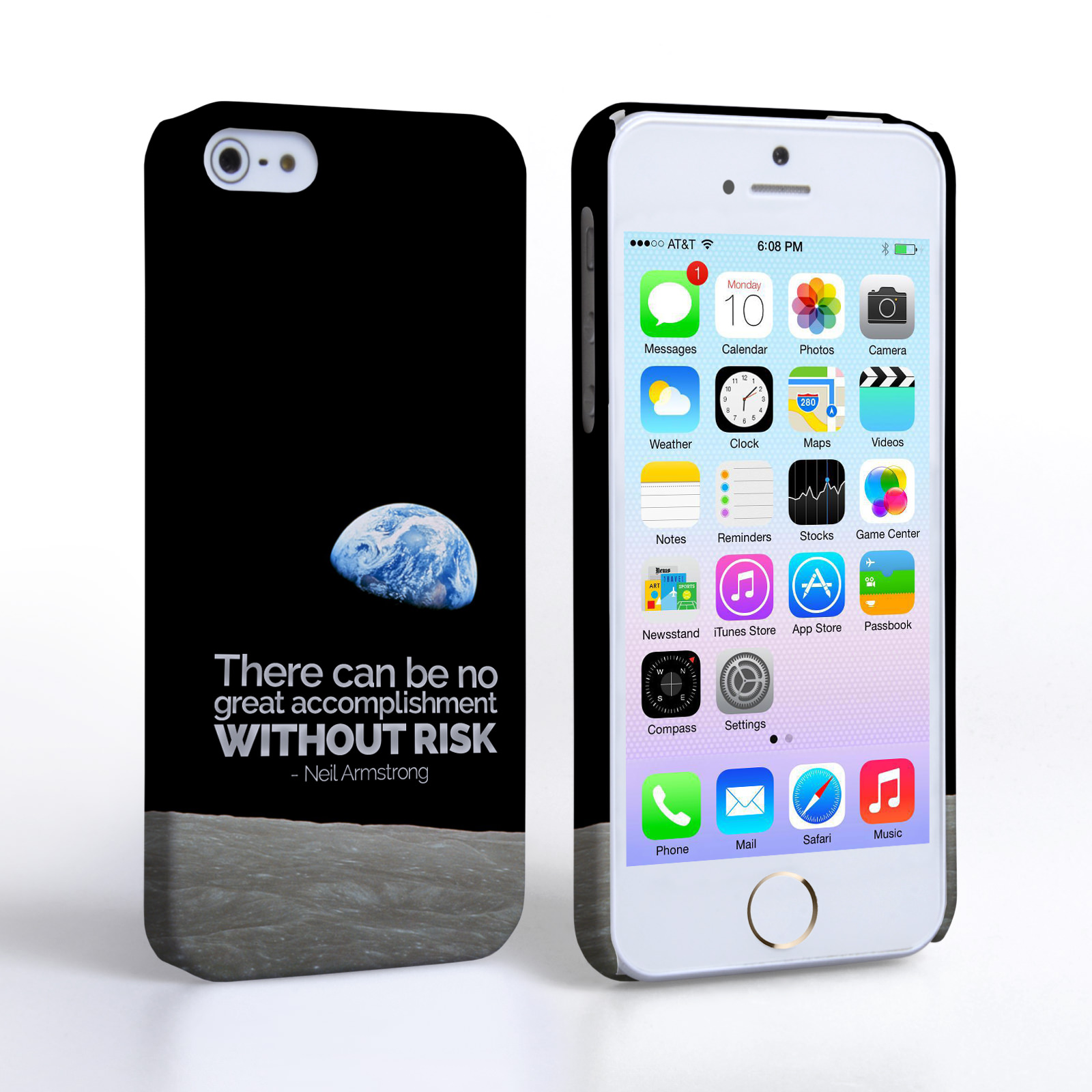 Caseflex iPhone SE Neil Armstrong Quote Case