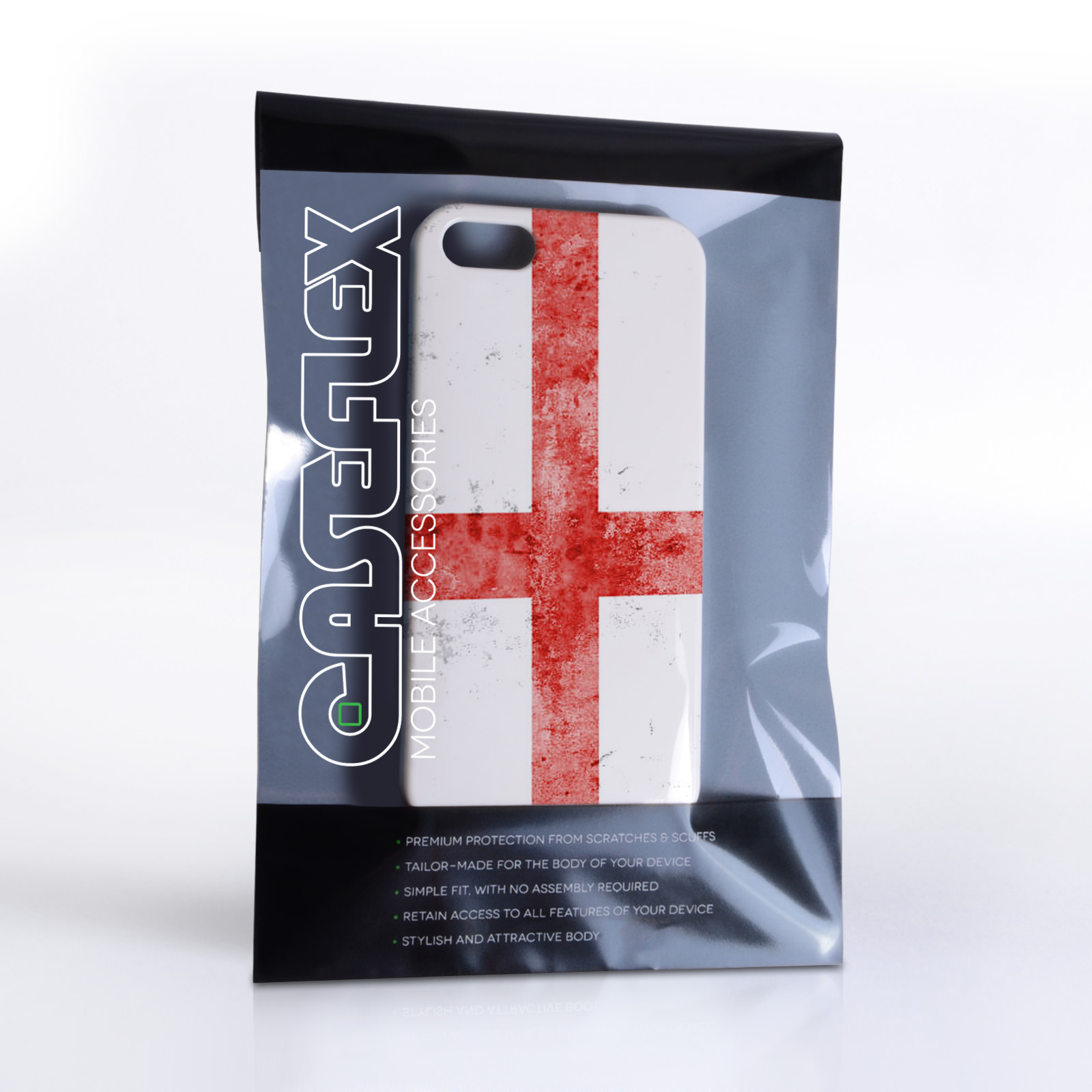 Caseflex iPhone SE Retro England Flag Case